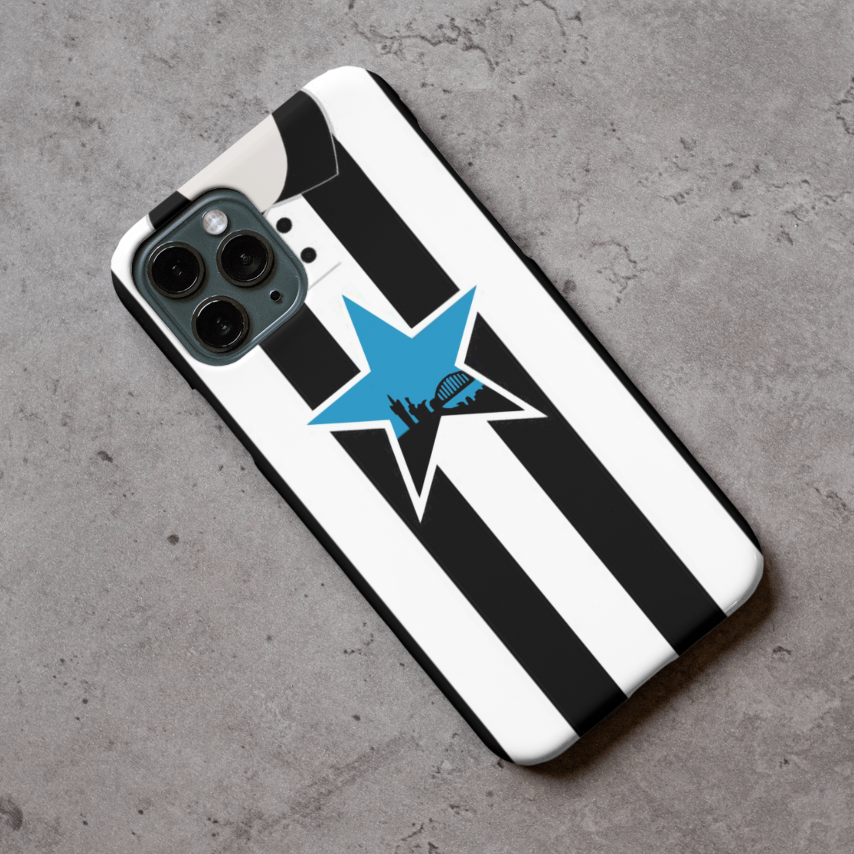 Newcastle United Home 1993 Retro Shirt Premium Protective Hard Rubber Silicone Phone Case Cover