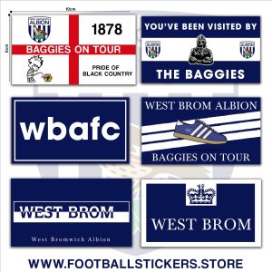 West Brom Pack of 30 Stickers (5 of each design)