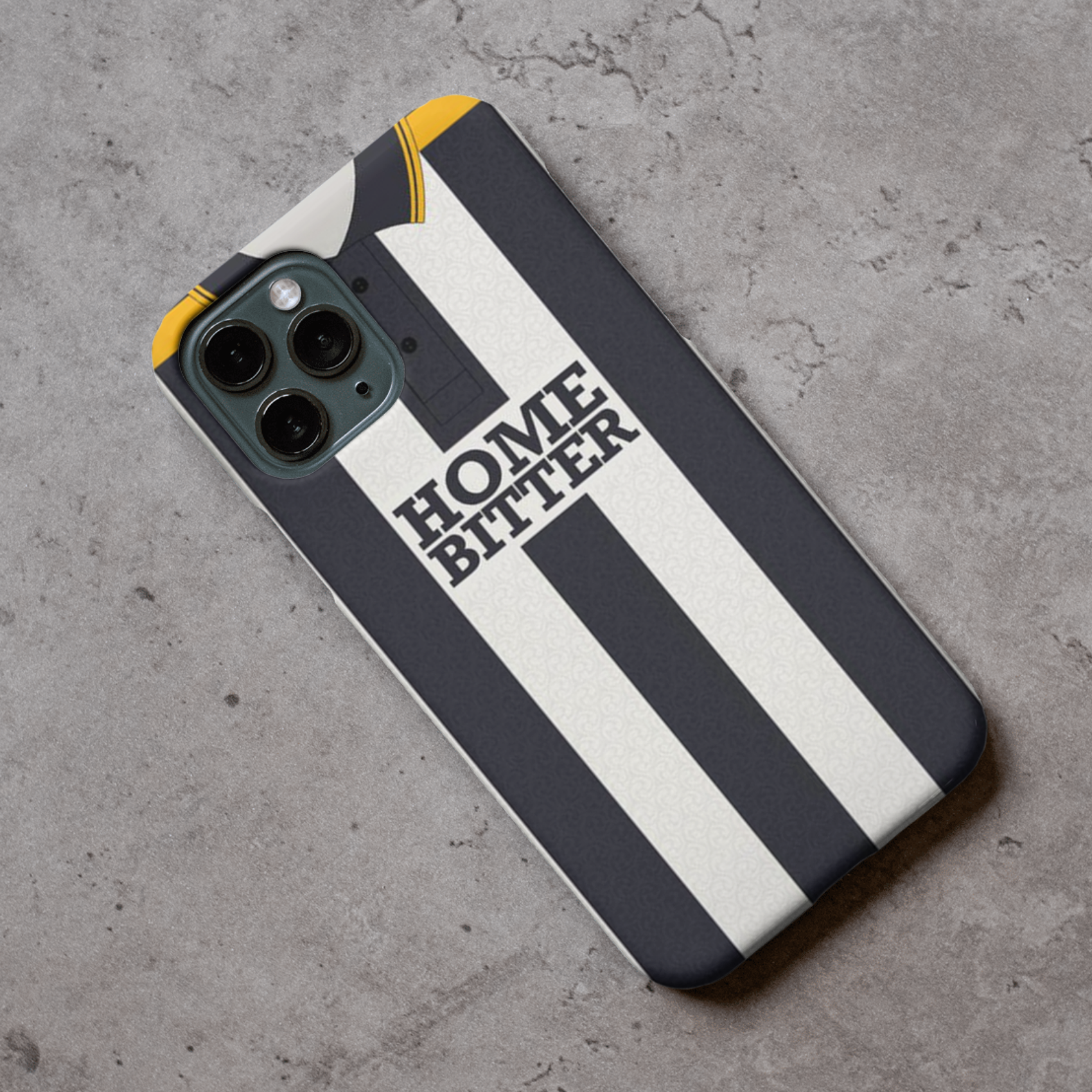 Notts County Retro Shirt Rubber Premium Phone Case (Free P&P)