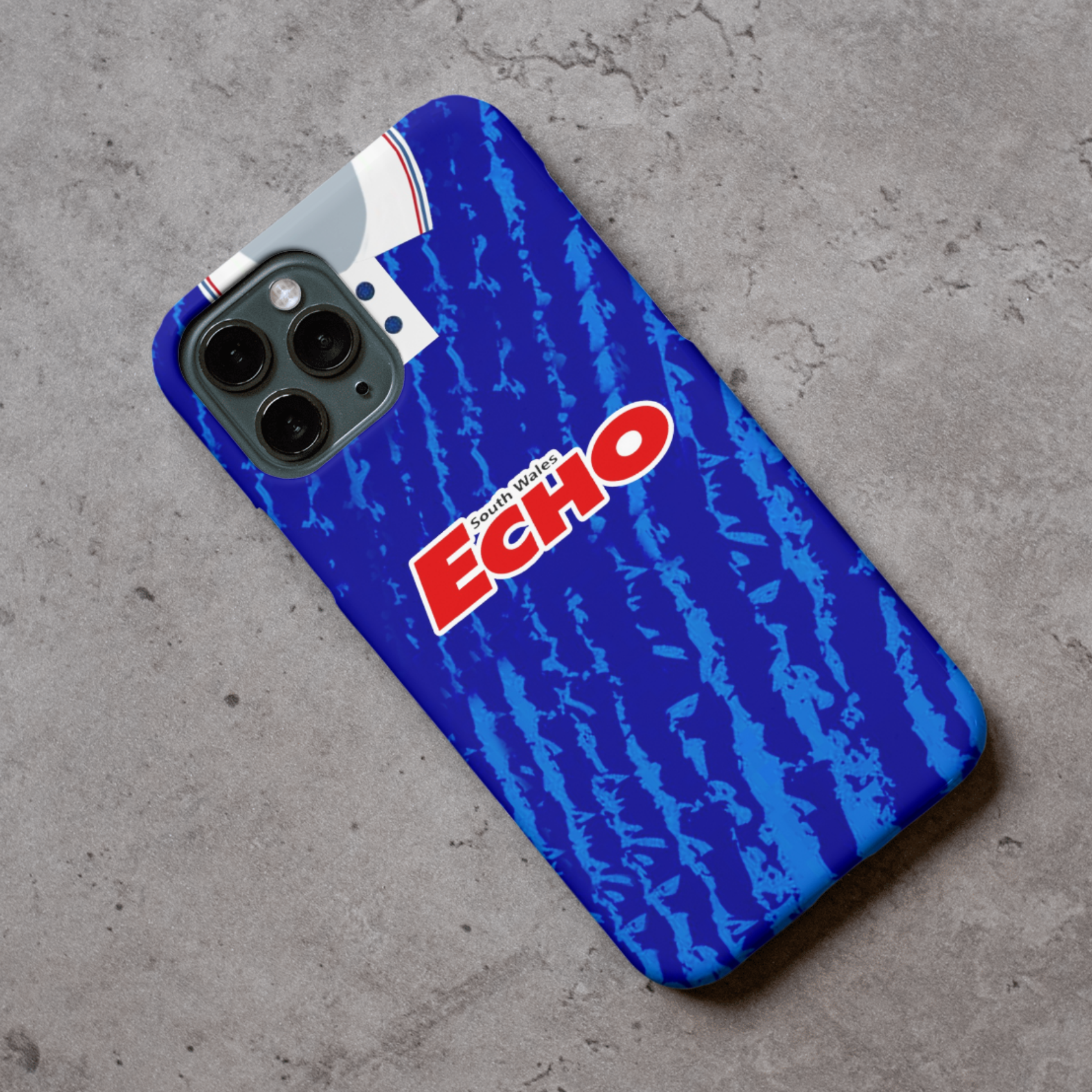 Cardiff Retro Shirt Protective Premium Hard Rubber Silicone Phone Case Cover