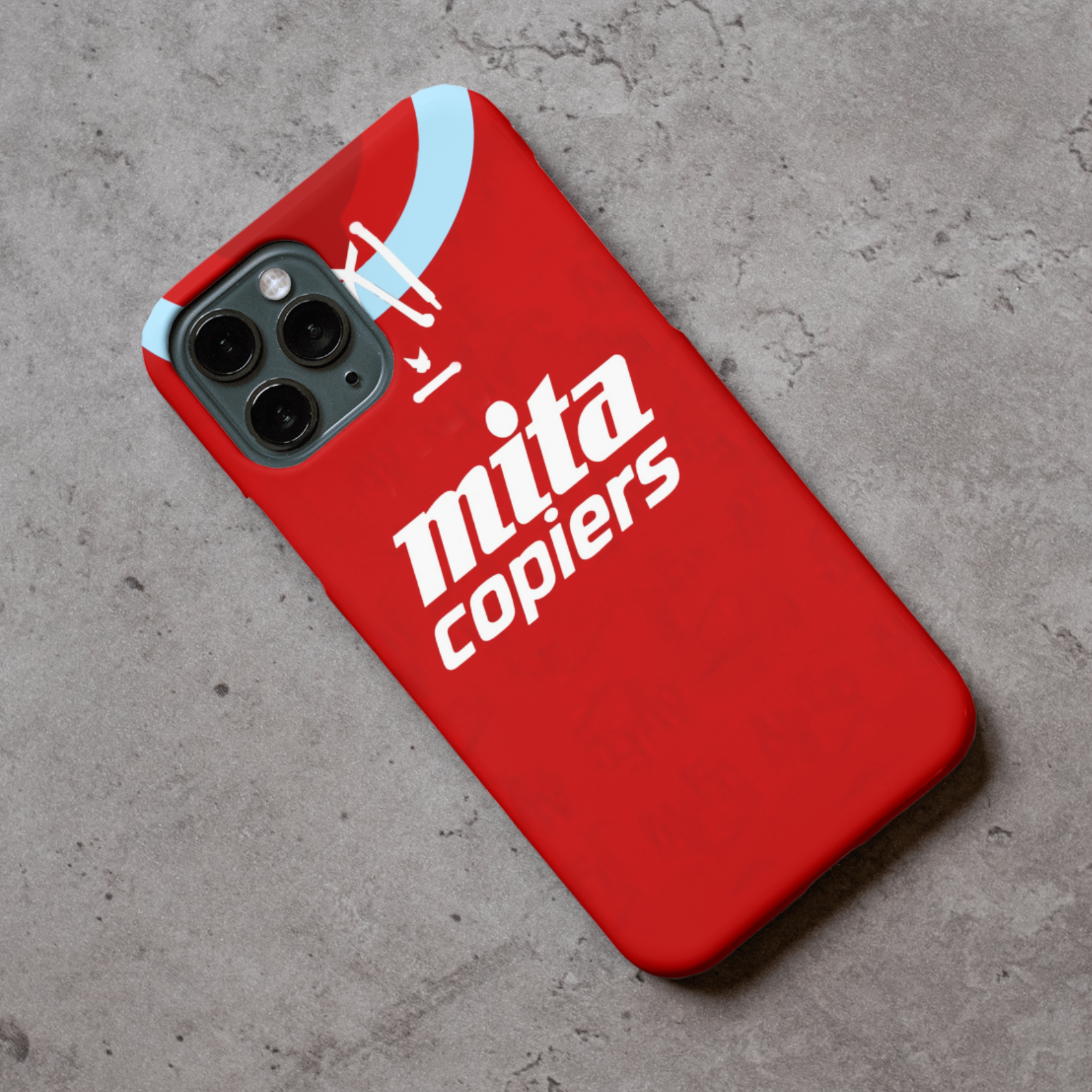 Aston Villa Retro Home Shirt Hard Rubber Premium Phone Case