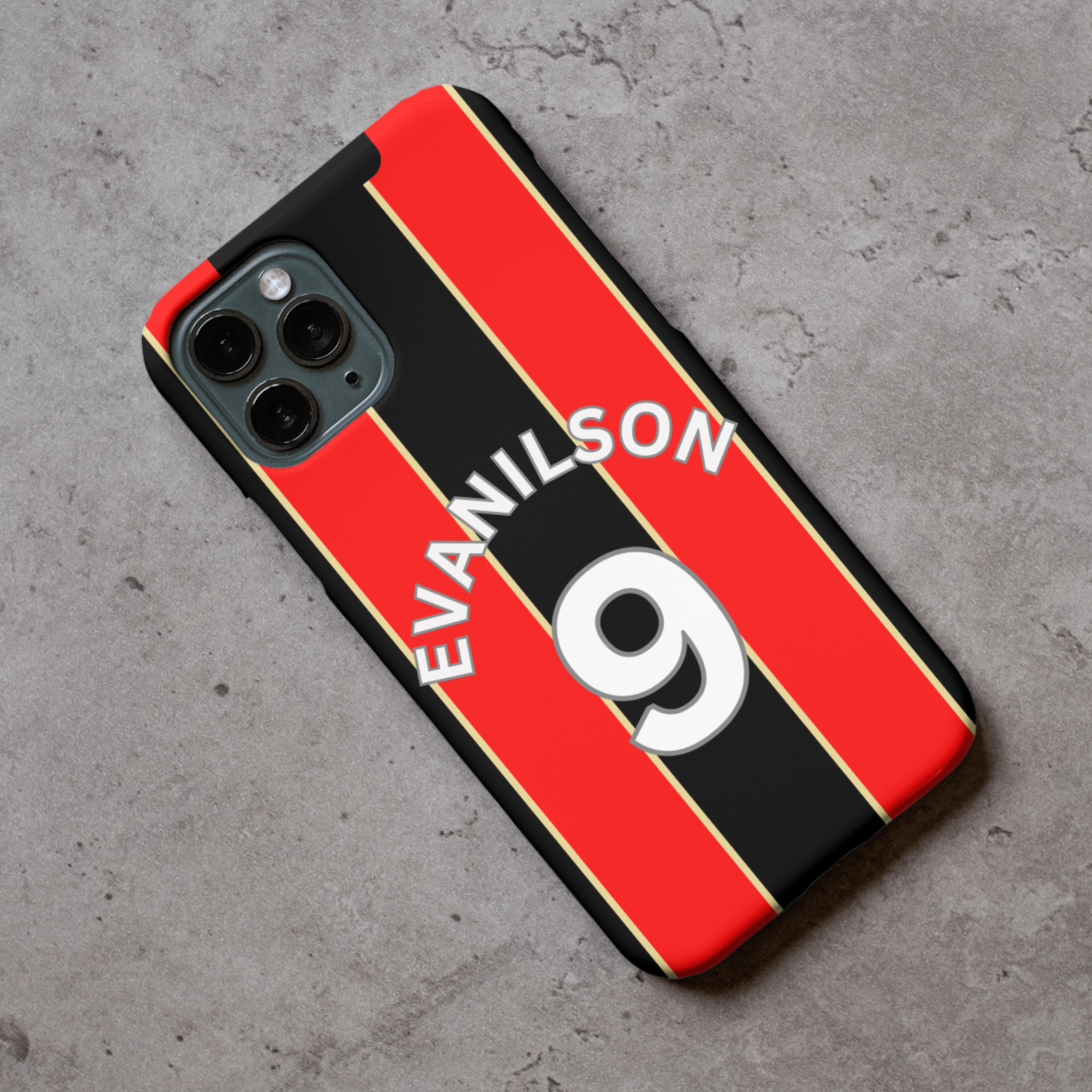 Bournemouth 2024-2025 Home Football Shirt (choose any Name and Number) Protective Premium Rubber Silicone Phone Case - Image 3