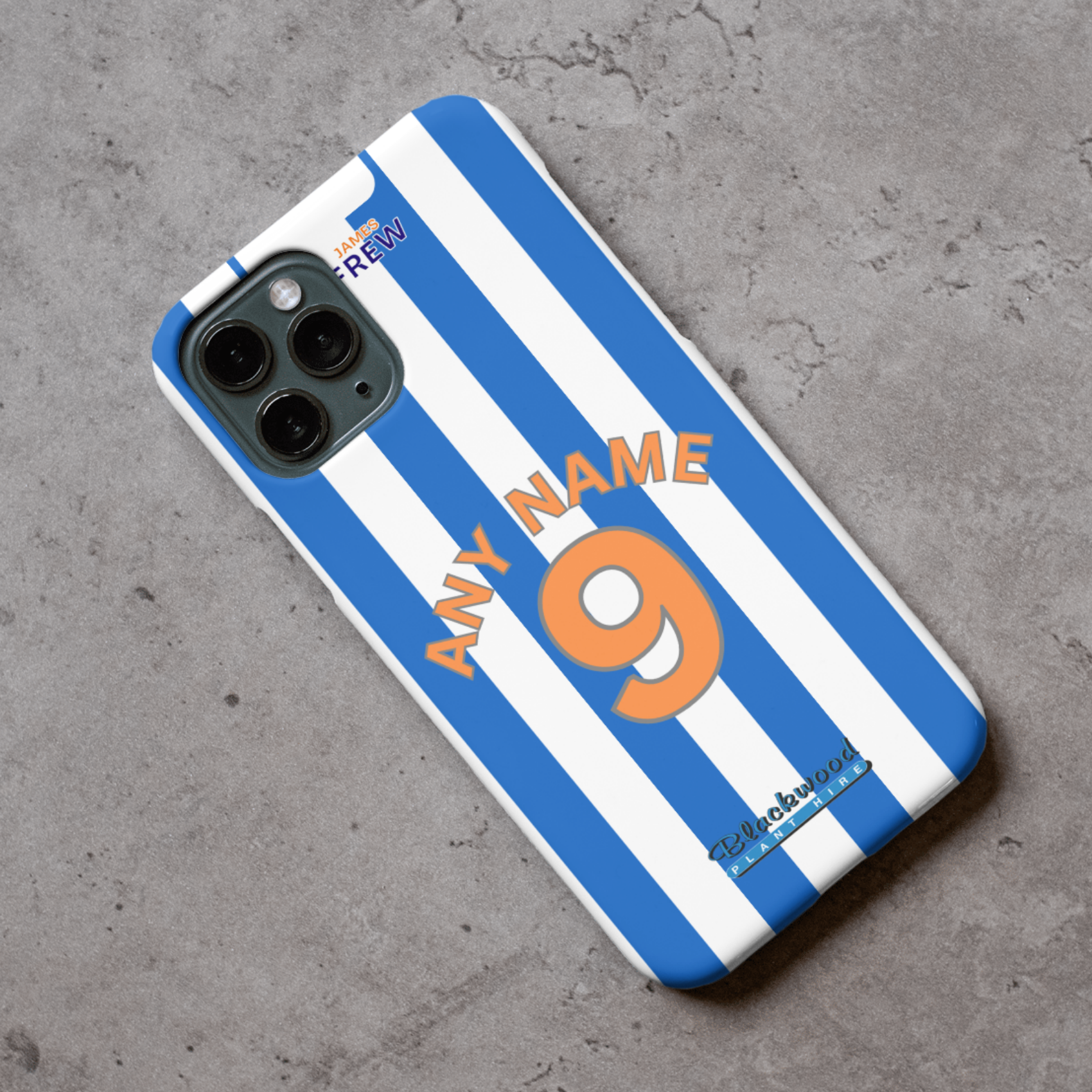 Kilmarnock 2024-2025 Home Football Shirt (choose any Name and Number) Protective Premium Rubber Silicone Phone Case
