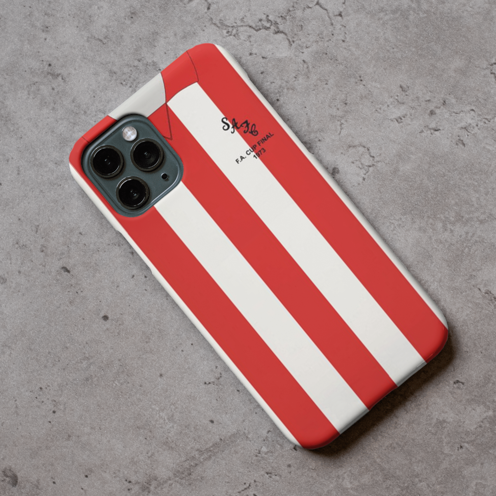 Sunderland 1971 FA Cup Home Retro Rubber Premium Phone Case (Free P&P)