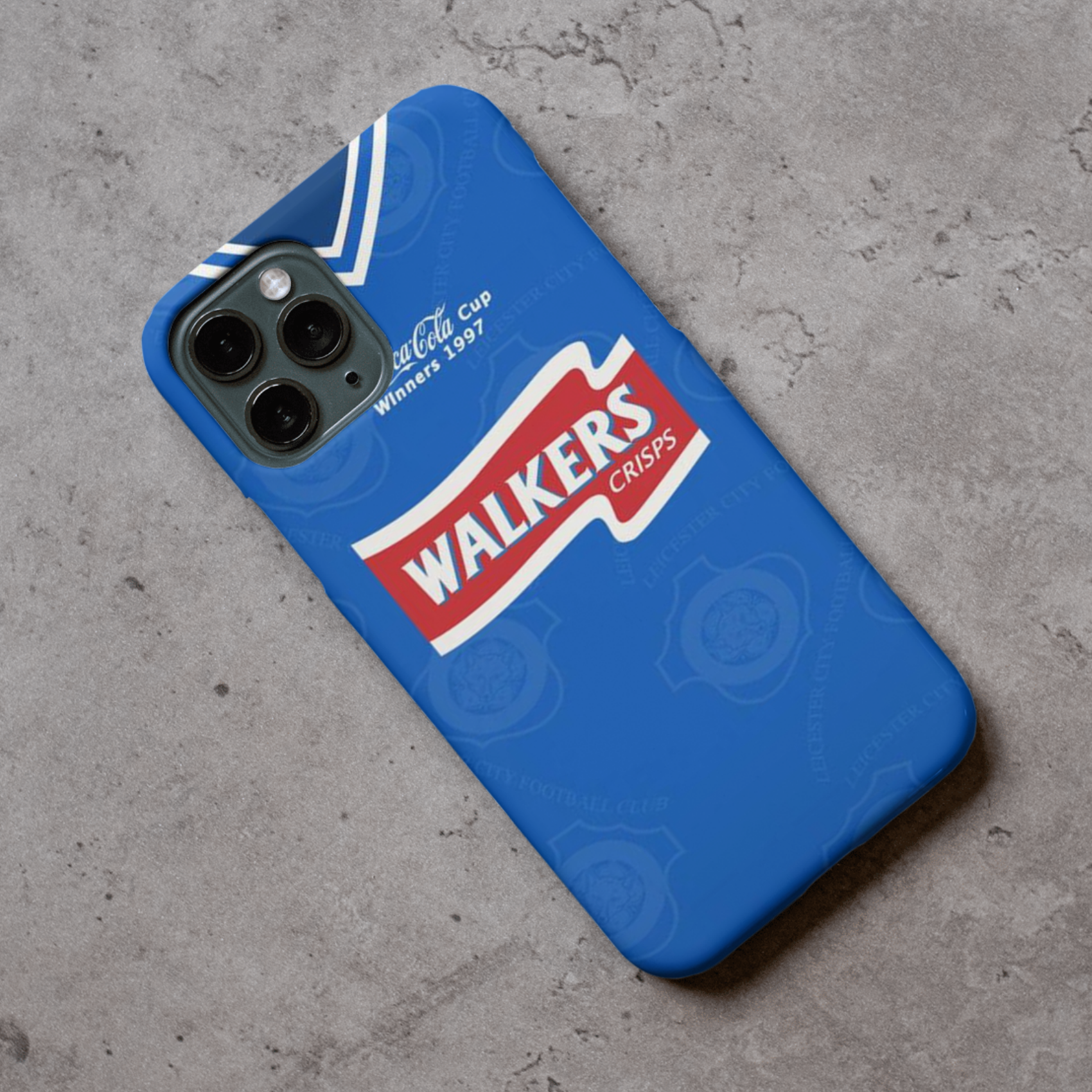 Leicester City Home Retro Football Shirt Protective Premium Rubber Silicone Phone Case Cover