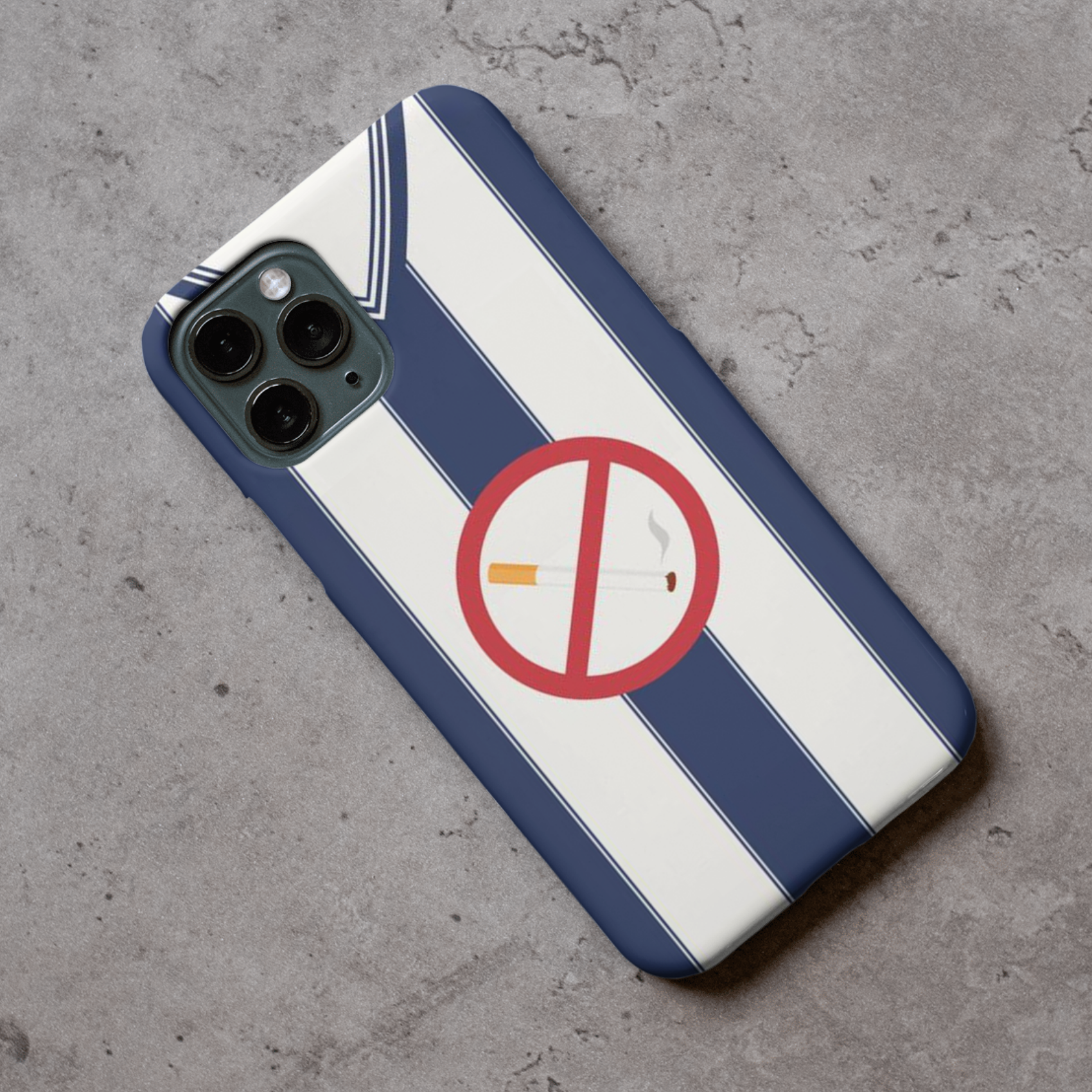 West Brom Retro Shirt Rubber Premium Phone Case (Free P&P)