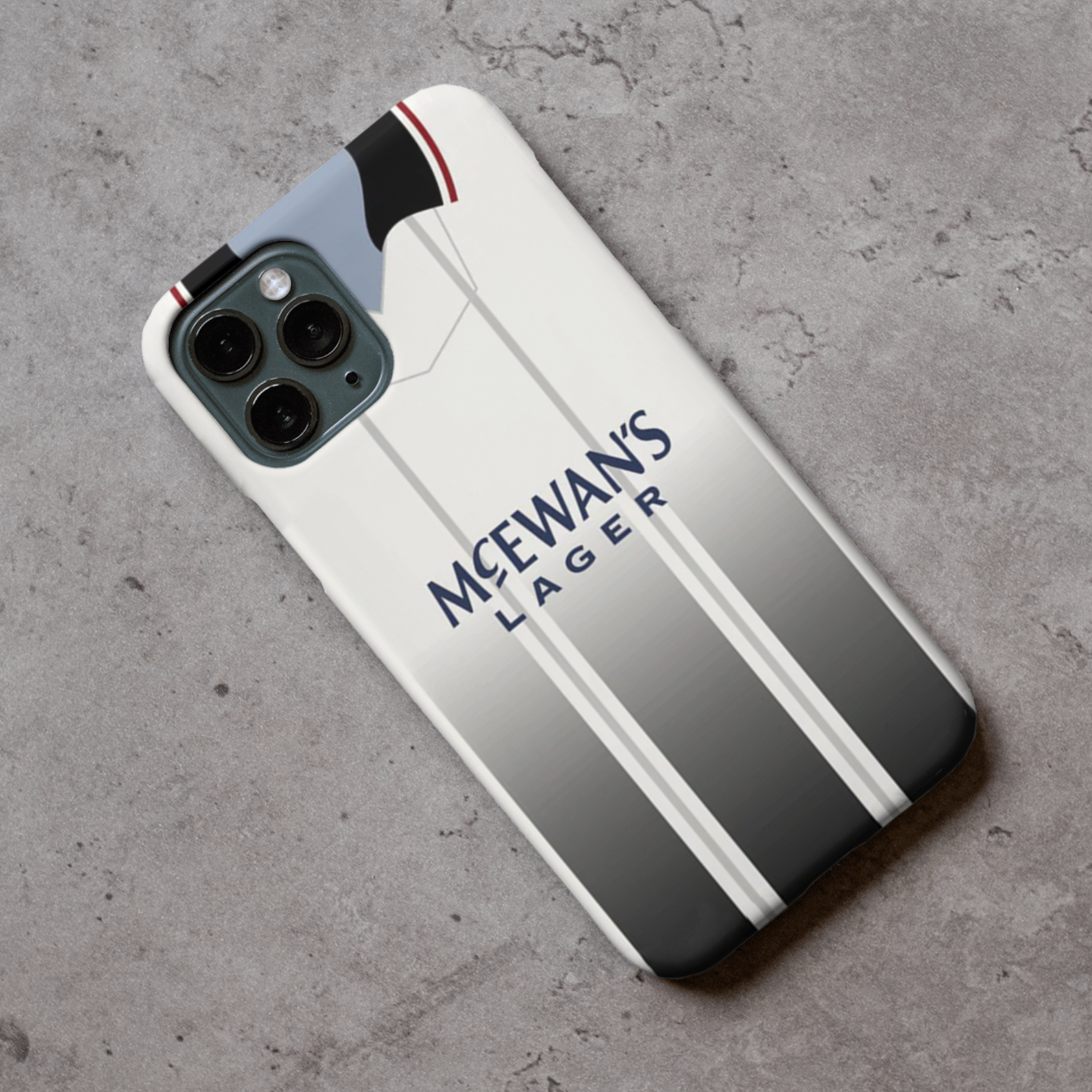 Rangers Away Retro Football Shirt Premium Protective Silicone Rubber Phone Case