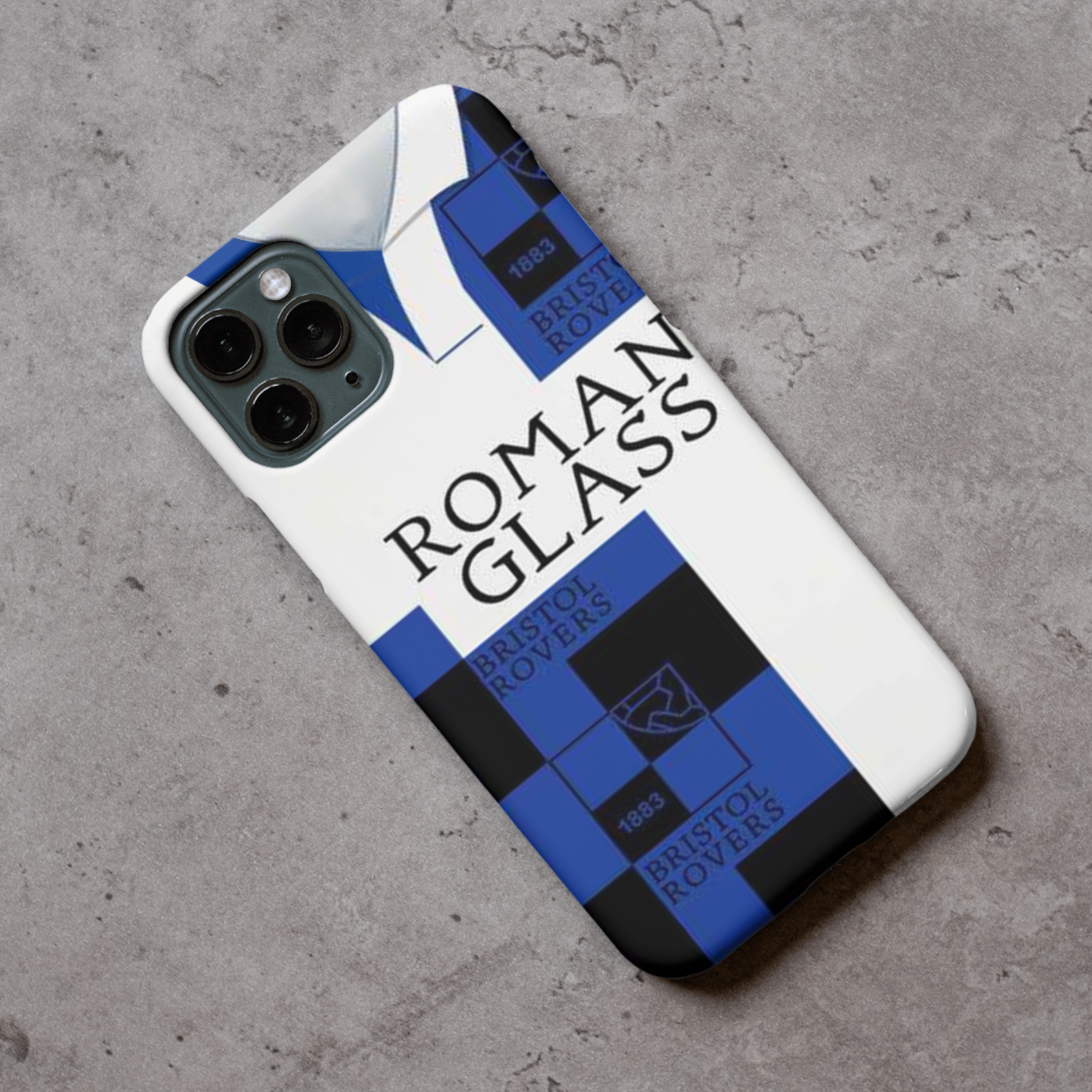 Bristol Rovers Home Rubber Bristol Rovers Home Retro Football Shirt Protective Premium Hard Rubber Silicone Phone Case Cover