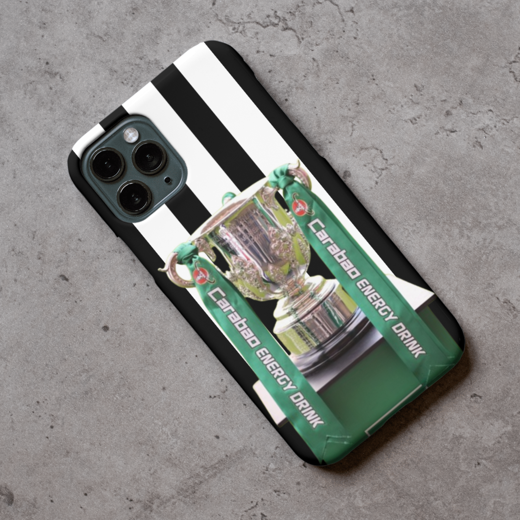 Newcastle United 2025 Cup Winners Protective Premium Hard Rubber Silicone Phone Case Cover