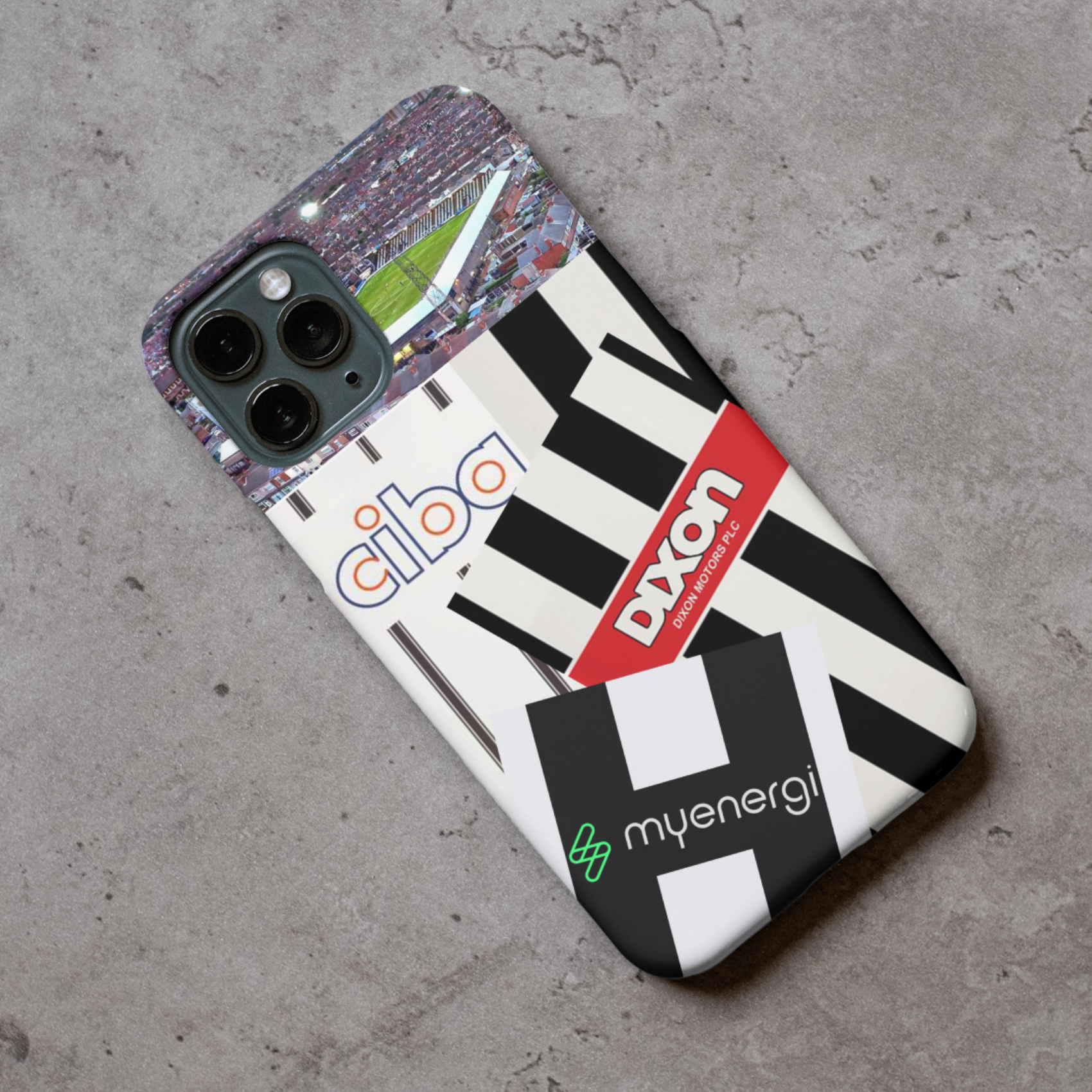 Grimsby Town Retro Shirt Collage Rubber Premium Phone Case