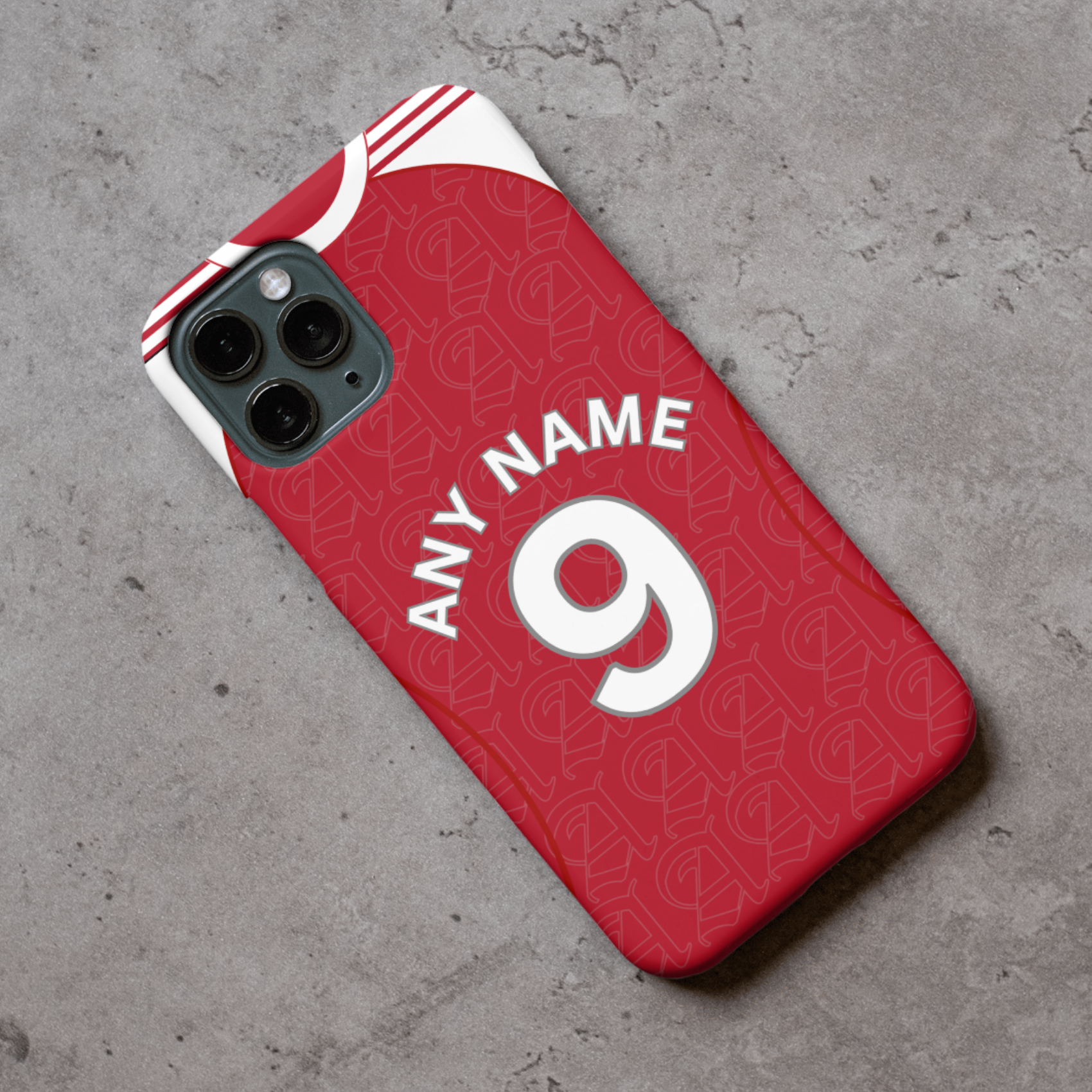 Ars North London 2025-2026 Home Football Shirt (choose any Name and Number) Protective Premium Rubber Silicone Phone Case