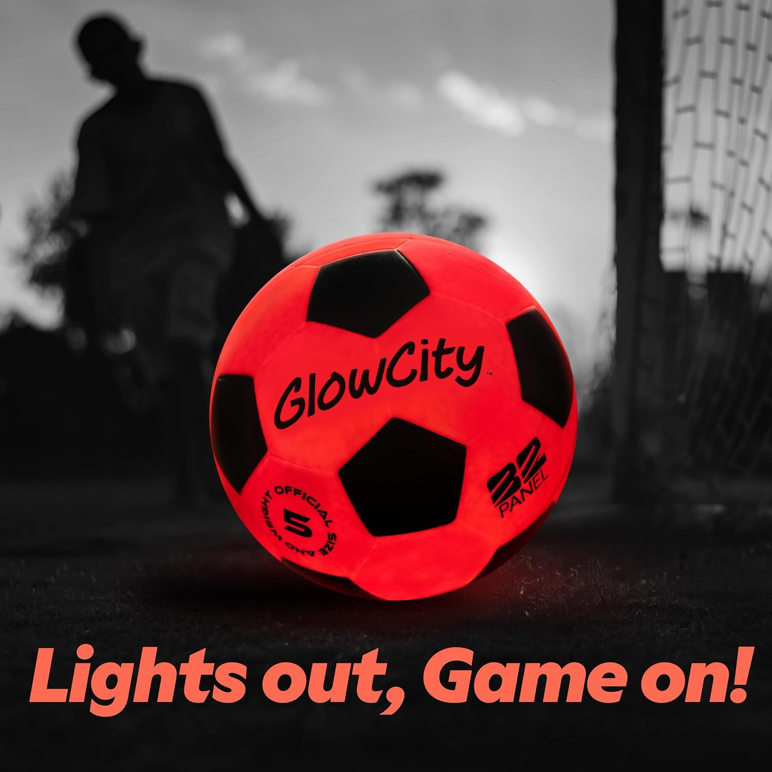 GlowCity Glow in The Dark Soccer Ball | Light Up Indoor/Outdoor Soccer Ball with 2 LED Lights | Pre-Installed Batteries | Fun Gift for Teens - Image 8