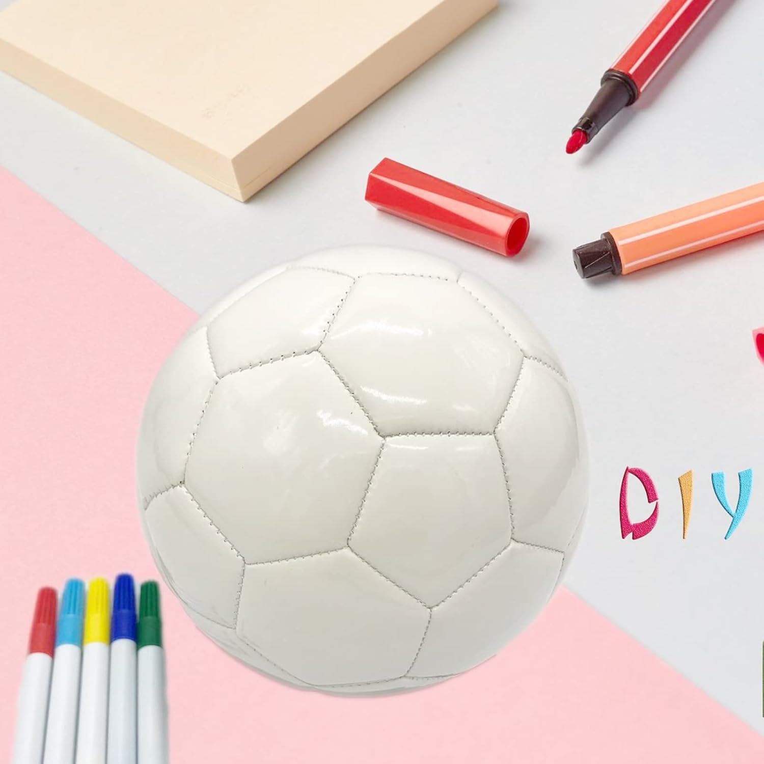 Soccer Ball Size 3 4 5 Pure Color DIY Kids Boy Gift Painting Together with Parents Grandparents or Kindergarten Teacher - Image 4