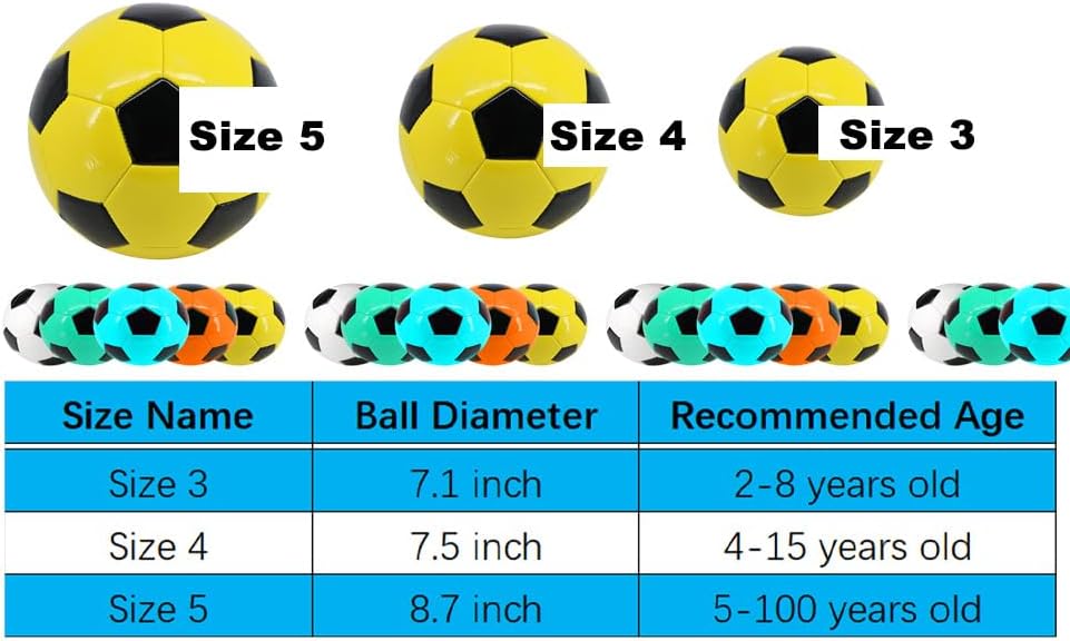 Soccer Ball Size 3 4 5 Kid Youth Adult for Fun Wear Resistant Leather Come with Inflator Training Practice Child Toy Balls Gift School Football Competition - Image 2