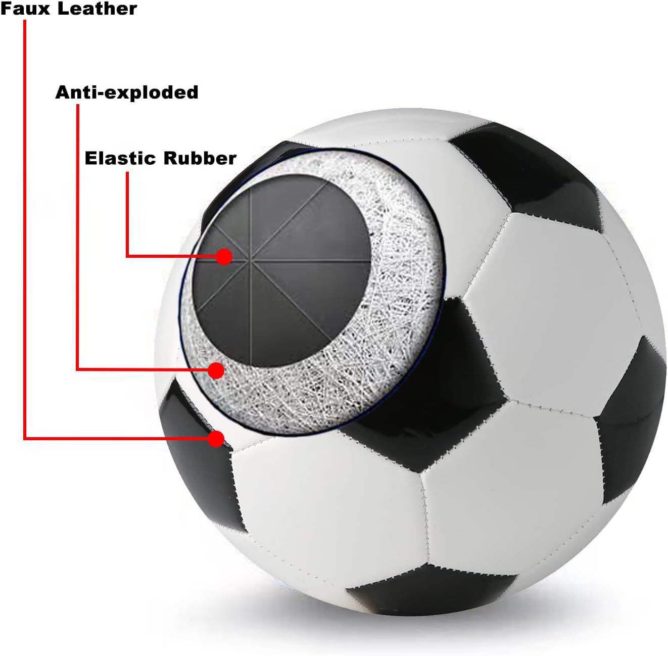 Soccer Ball Size 3 4 5 Kid Youth Adult for Fun Wear Resistant Leather Come with Inflator Training Practice Child Toy Balls Gift School Football Competition - Image 7