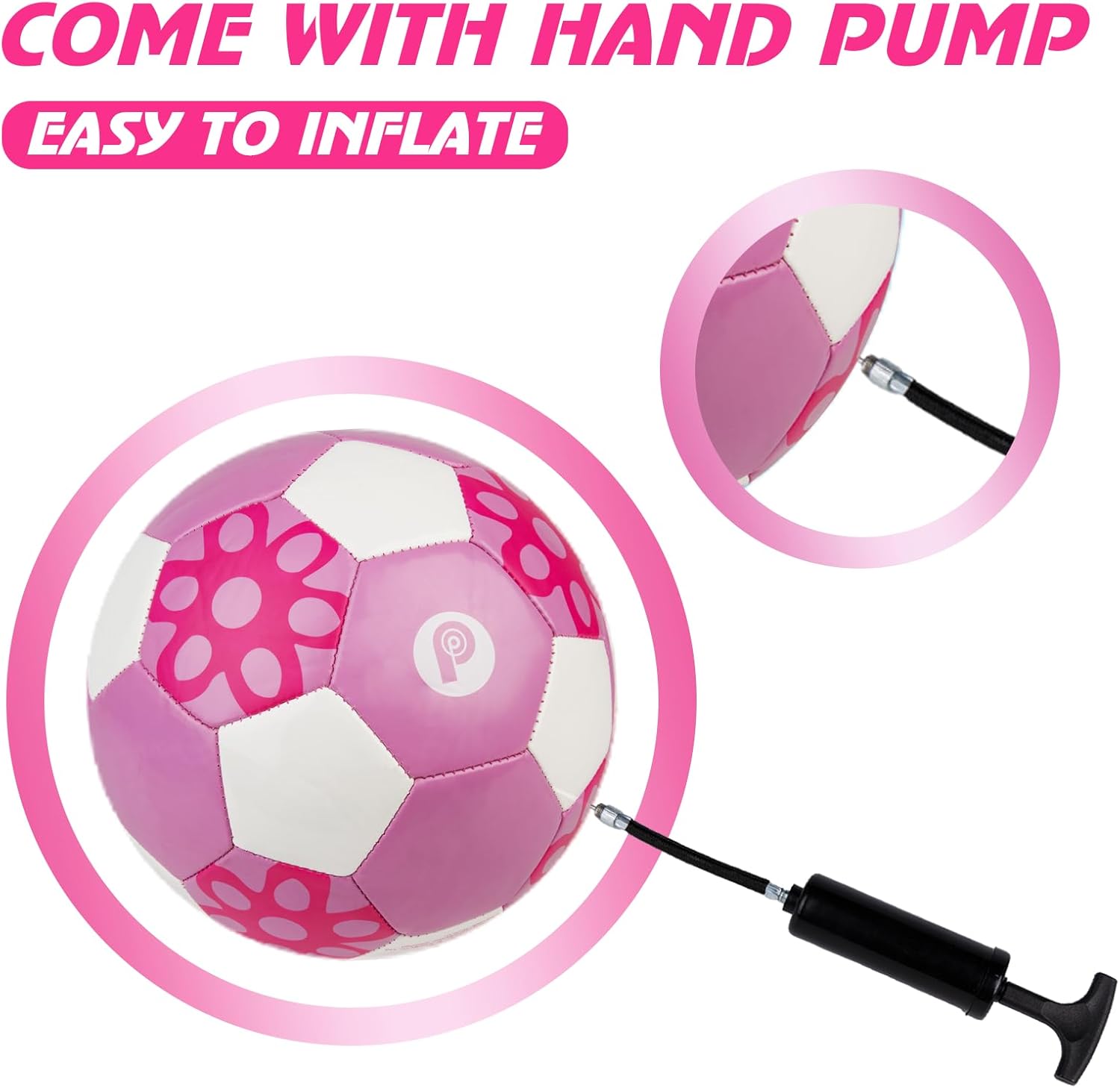 Soccer Ball Size 3, Size 4 - Kids Aged 3-5 6-8 8-12 Outdoors Sports Training Playing Ball Set with Pump Teens Girls Boys Back to School Gift - Image 5