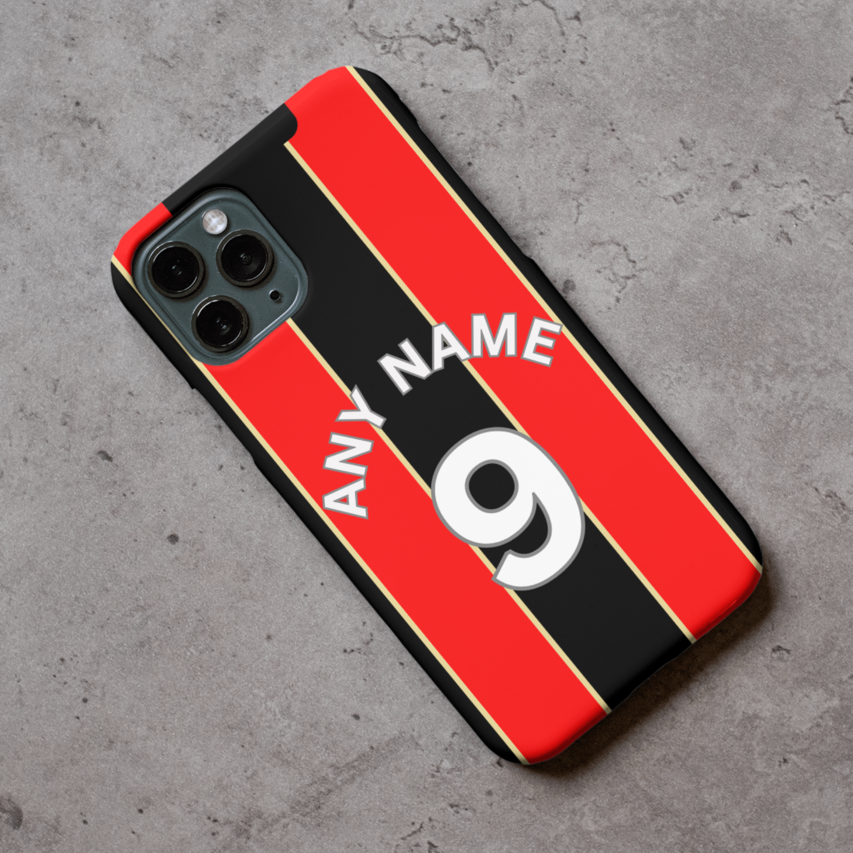Bournemouth 2024-2025 Home Football Shirt (choose any Name and Number) Protective Premium Rubber Silicone Phone Case