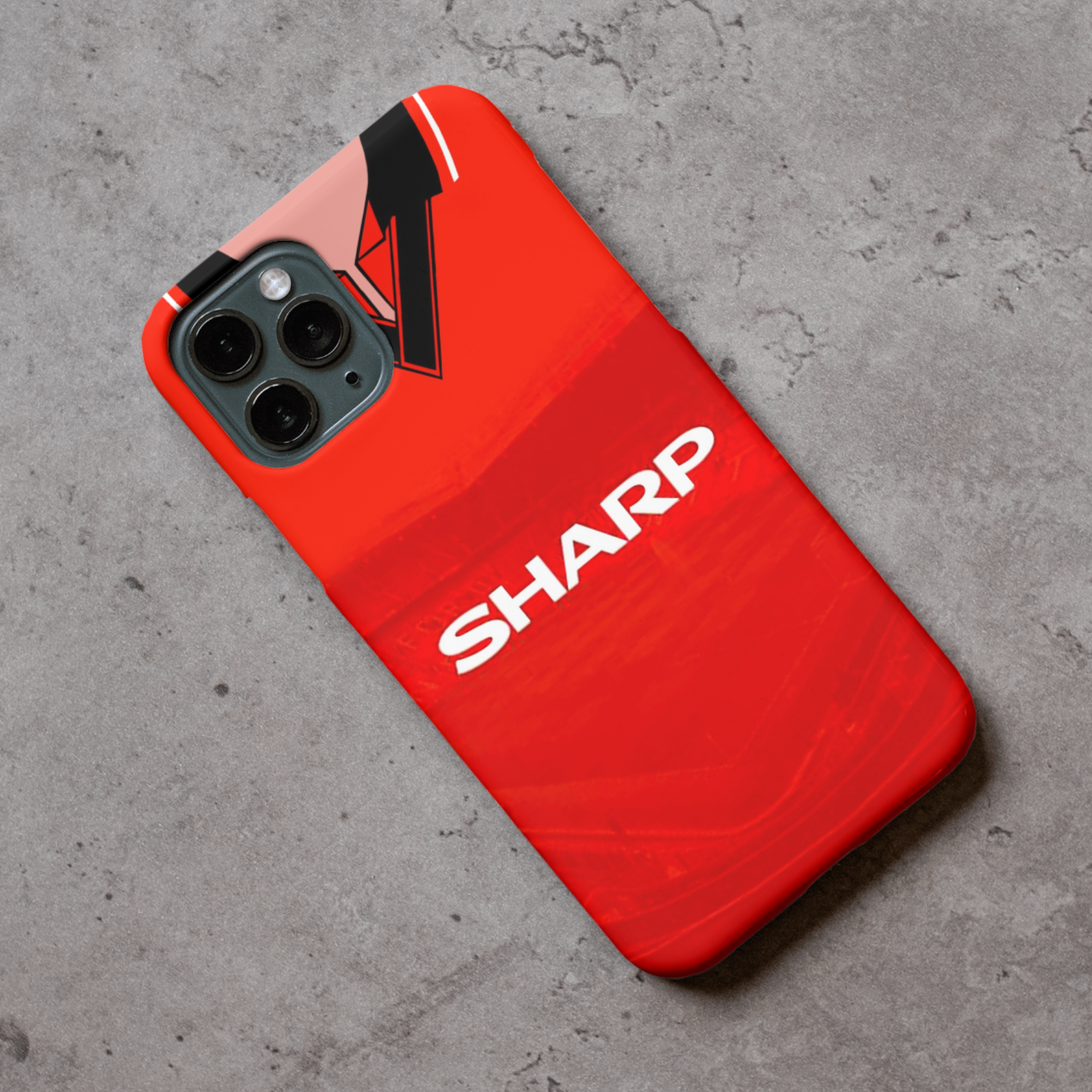 Man Utd Home Protective Premium Hard Rubber Silicone Phone Case Cover