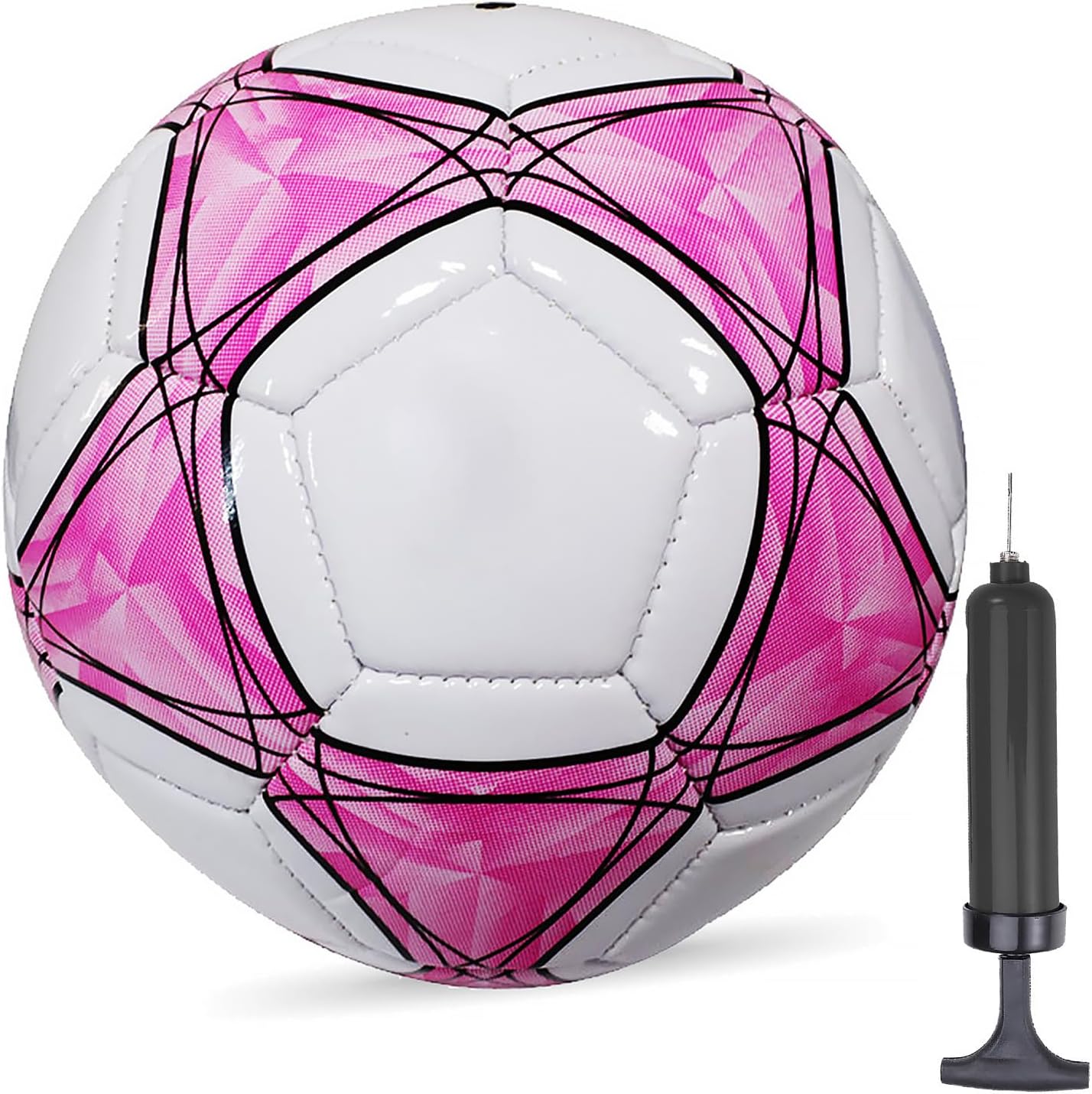 Soccer Ball Size 3,4,5 Soft PU for Practice Training Gift Boys Girls Kid Come with Pump and Needle
