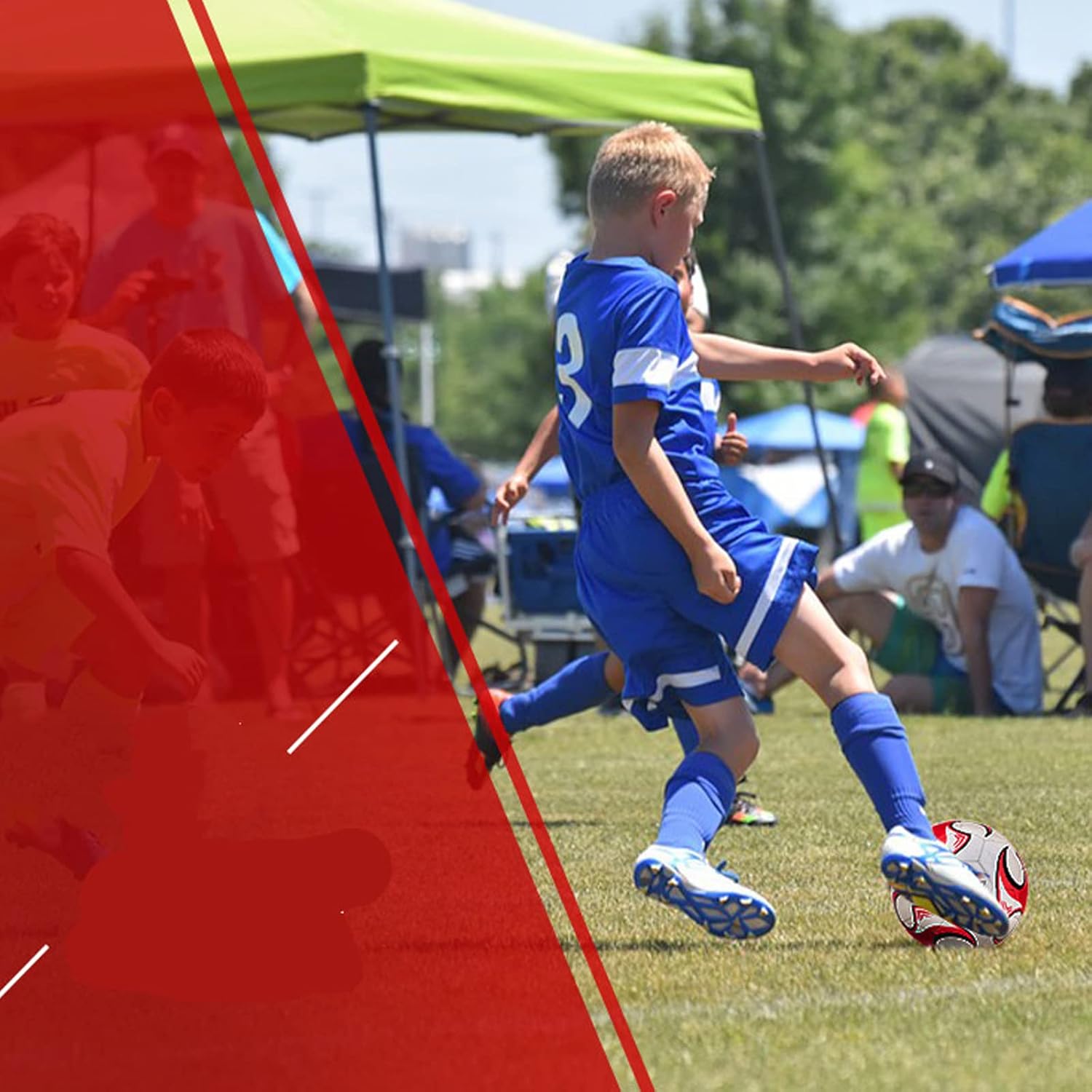 Soccer Ball Size 3,4,5 with Pump Needle Anti-Explosion Design Indoor Outdoor Suitable for Kids School Training Practice or Boys Girls Toddlers Gift - Image 7