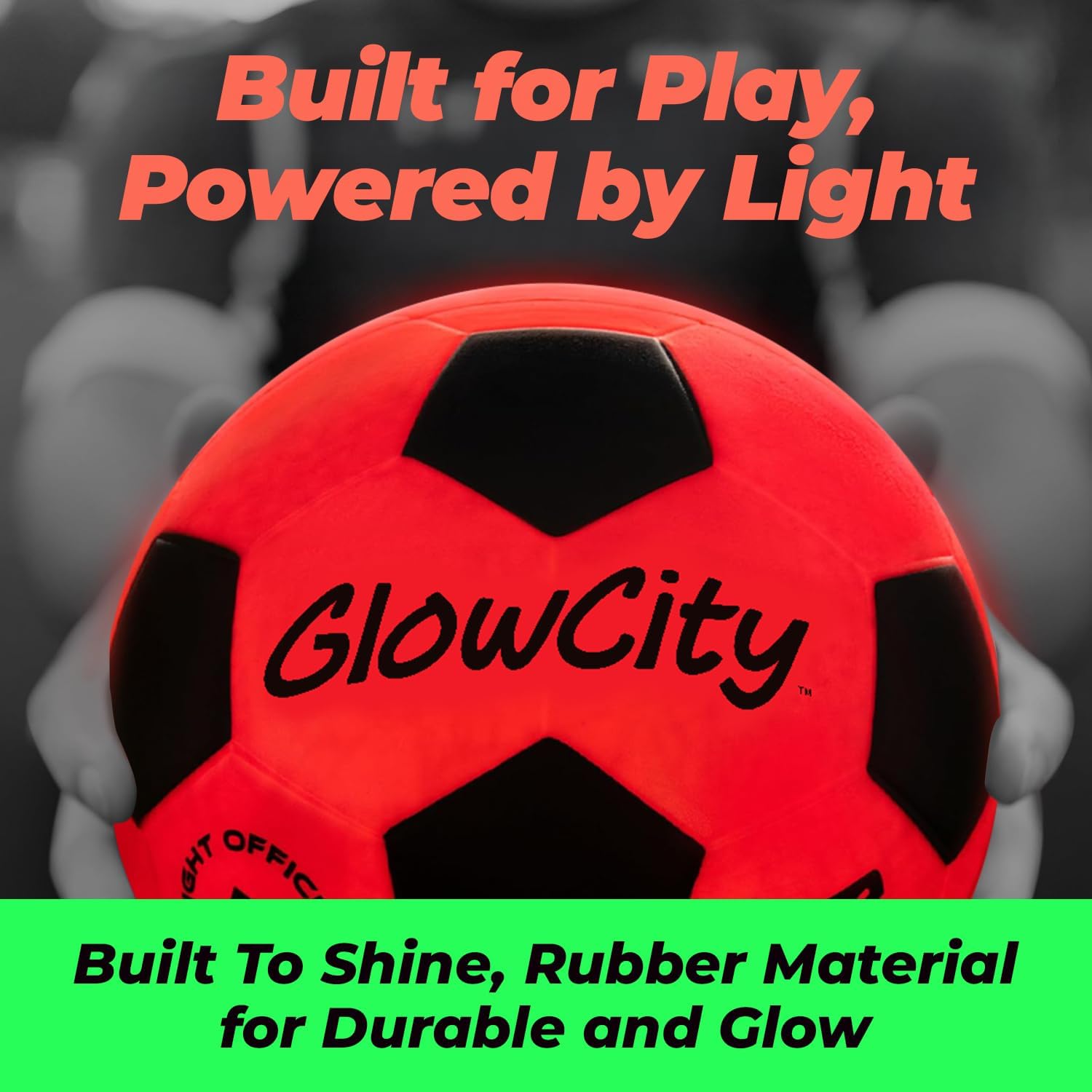 GlowCity Glow in The Dark Soccer Ball | Light Up Indoor/Outdoor Soccer Ball with 2 LED Lights | Pre-Installed Batteries | Fun Gift for Teens - Image 5