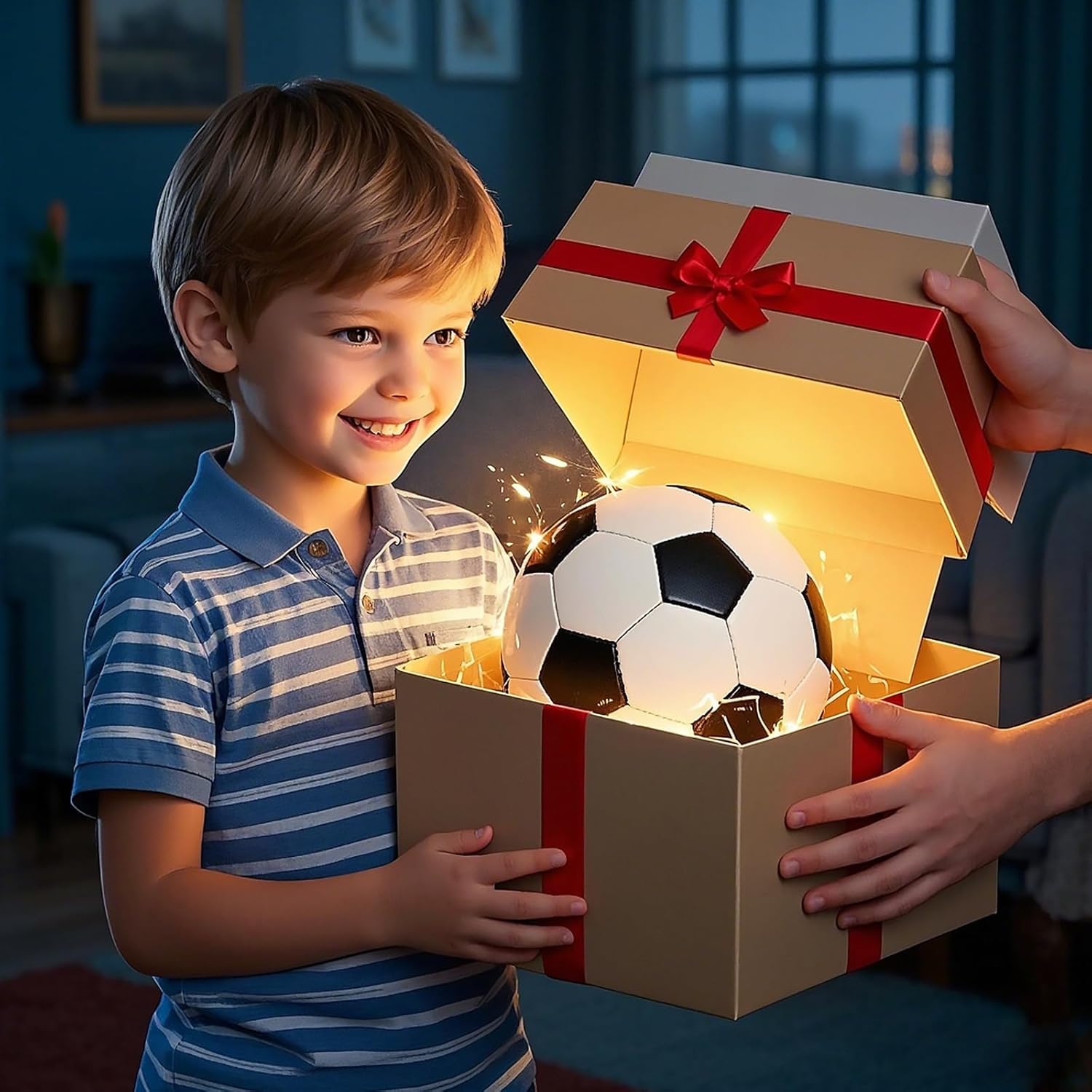 Soccer Ball Size 3 4 5 Kid Youth Adult for Fun Wear Resistant Leather Come with Inflator Training Practice Child Toy Balls Gift School Football Competition - Image 4