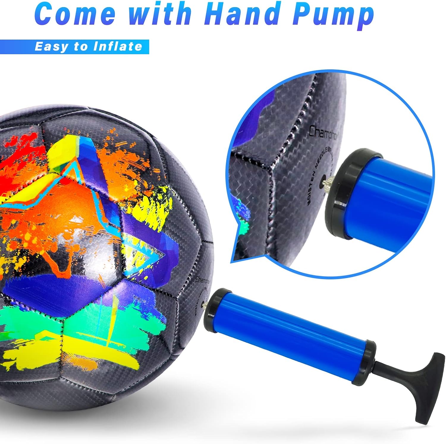 Size 4 Soccer Ball, Durable Long-Lasting Construction Soccer Balls for Kids Teens Boys Girls Youth Soccer Players Skill Practicing Training Gifts - Image 6