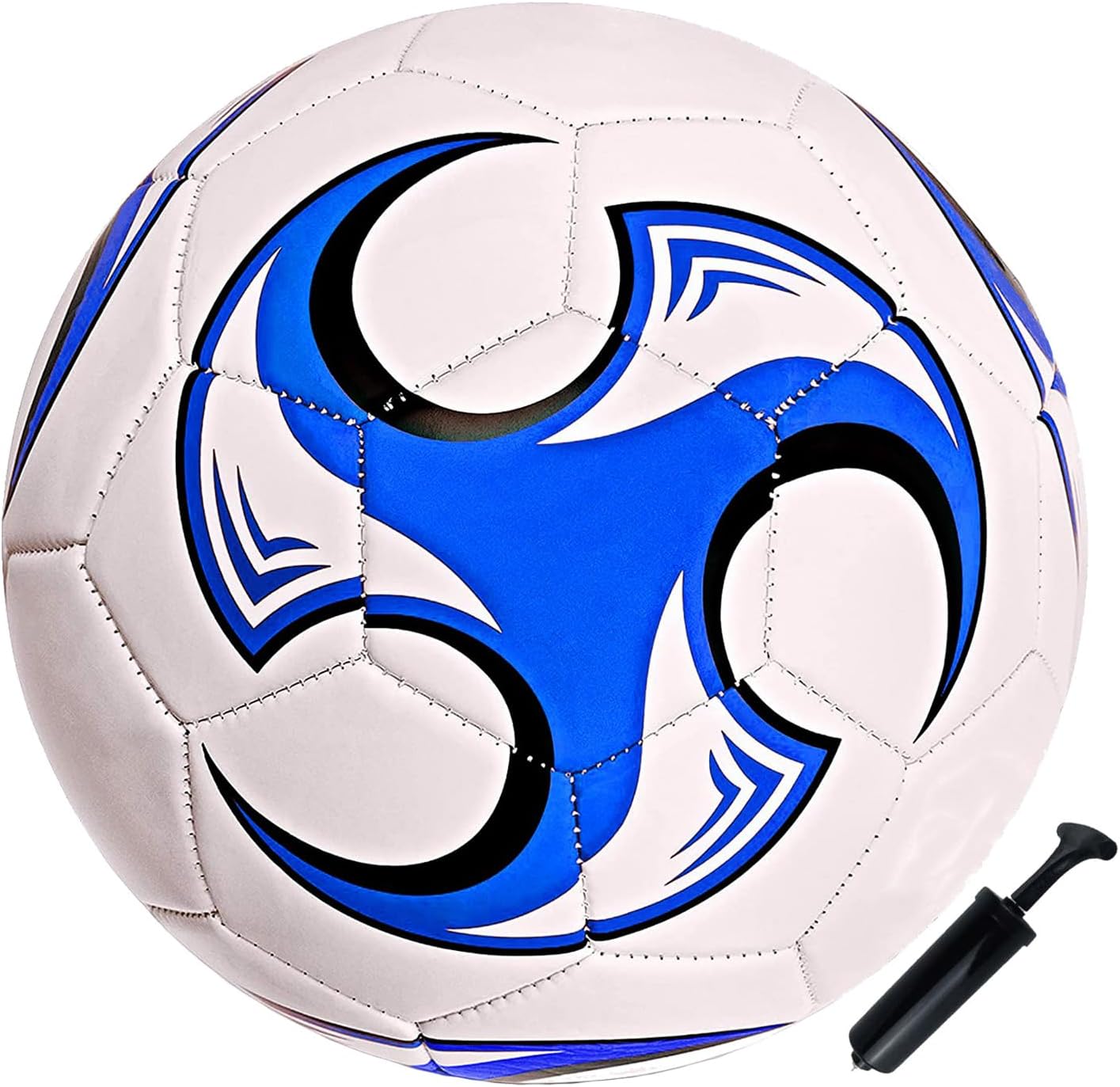 Soccer Ball Size 3,4,5 with Pump Needle Anti-Explosion Design Indoor Outdoor Suitable for Kids School Training Practice or Boys Girls Toddlers Gift