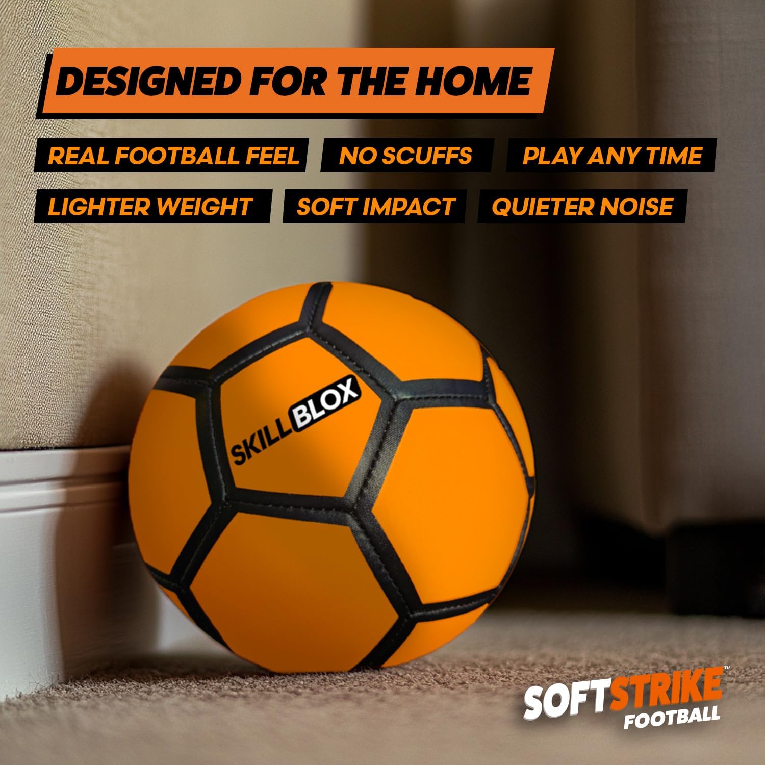 SoftStrike Home Indoor Skills Training Soccer Ball - Soccer Gifts for Boys - Skills Ball for House - Size 4 - Image 2