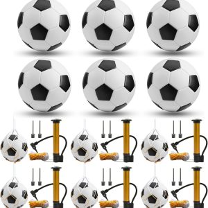 6 Pcs Operation Christmas Soccer Ball Bulk with Pump Needles,Size 5/4/3 Sport Soccer Ball Training Ball for Adult Soccer for Christian Charity Donation Supplies