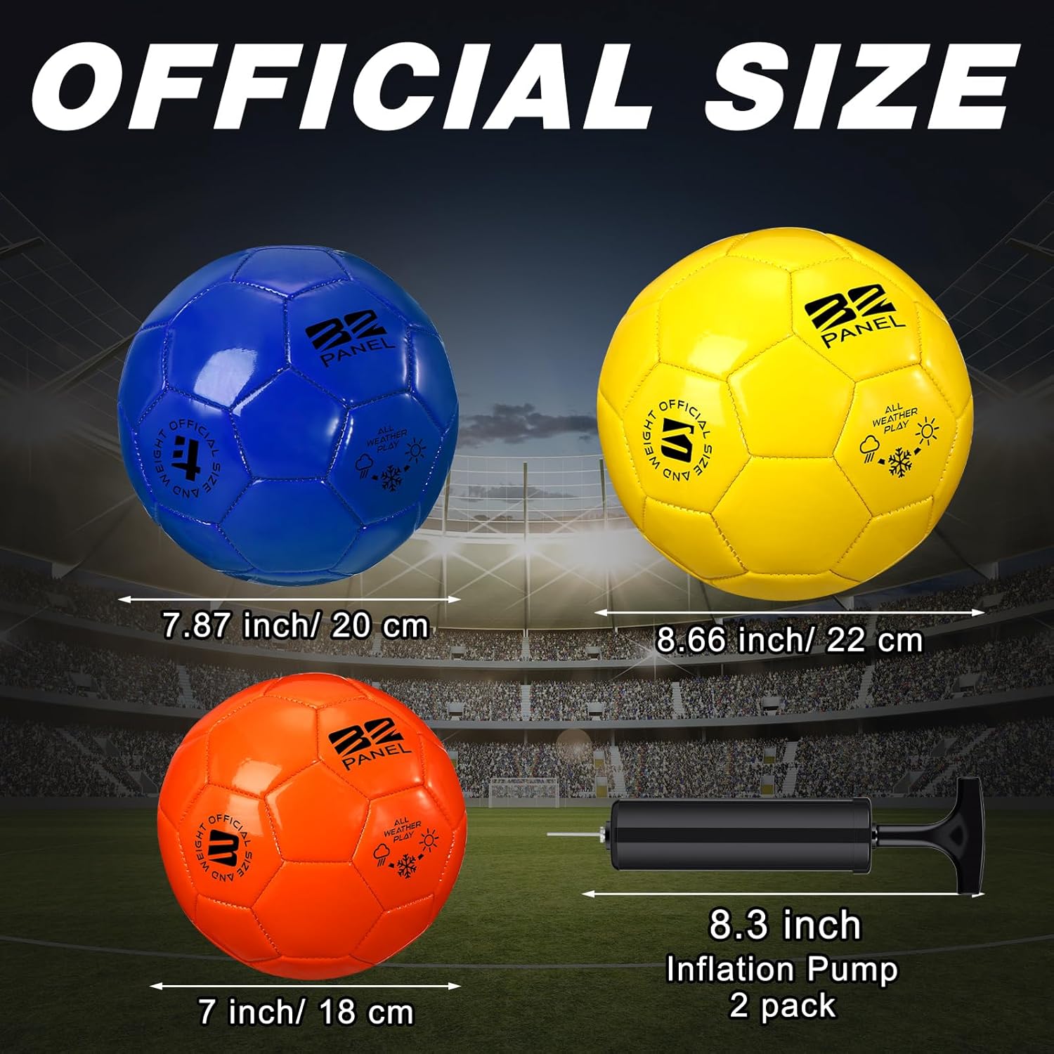 6 Pcs Operation Christmas Soccer Ball Bulk with Pump Needles, Official Deflated Soccer Ball Gift for Youth Adult Game Training Practice Christian Charity Donation - Image 2