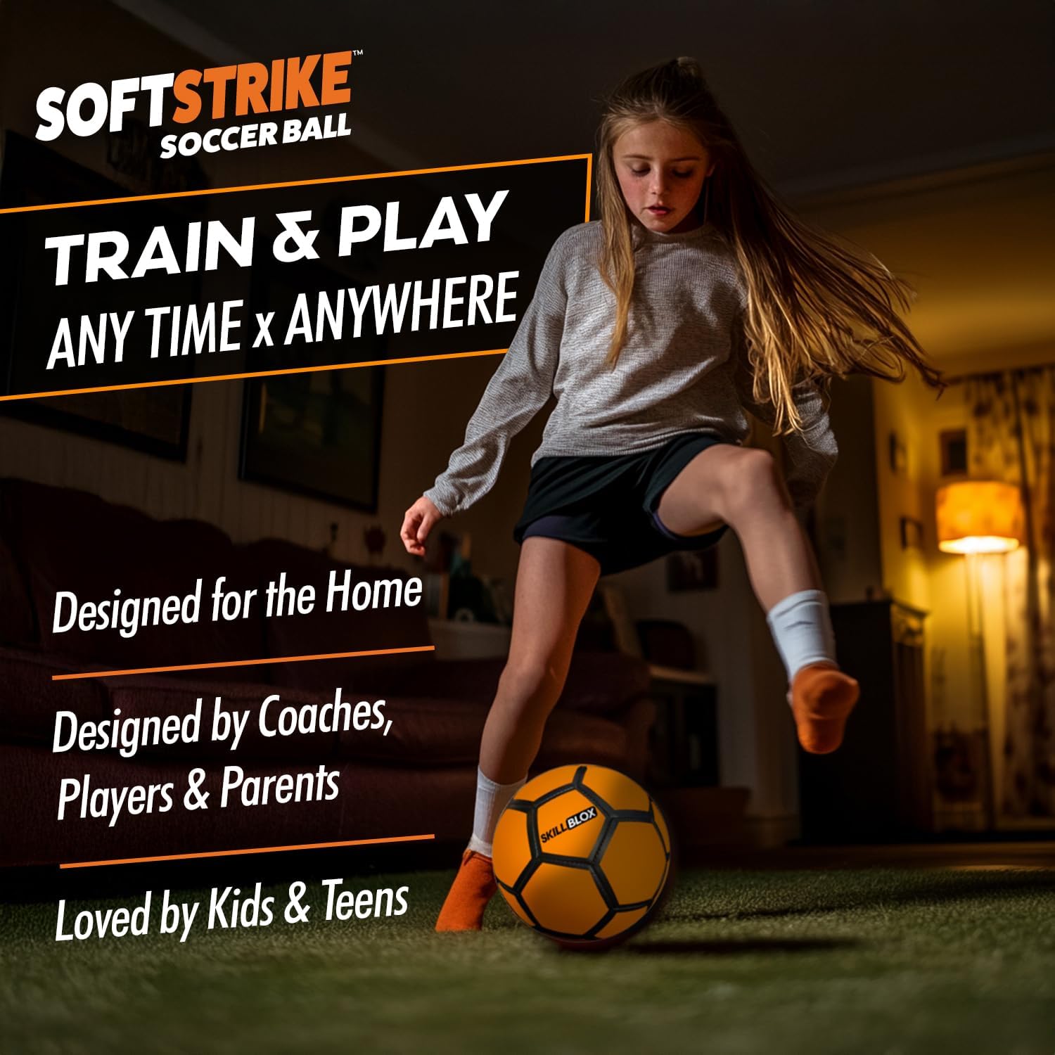 SoftStrike Home Indoor Skills Training Soccer Ball - Soccer Gifts for Boys - Skills Ball for House - Size 4 - Image 6