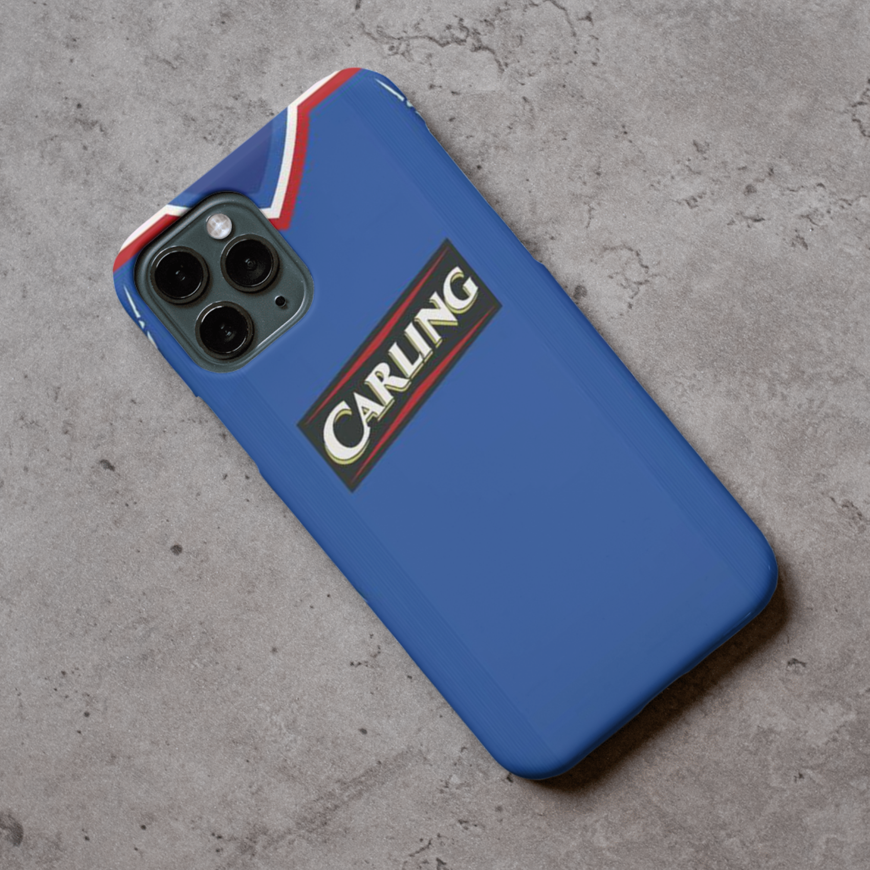 Rangers Retro Home Football Shirt Premium Protective Silicone Rubber Phone Case