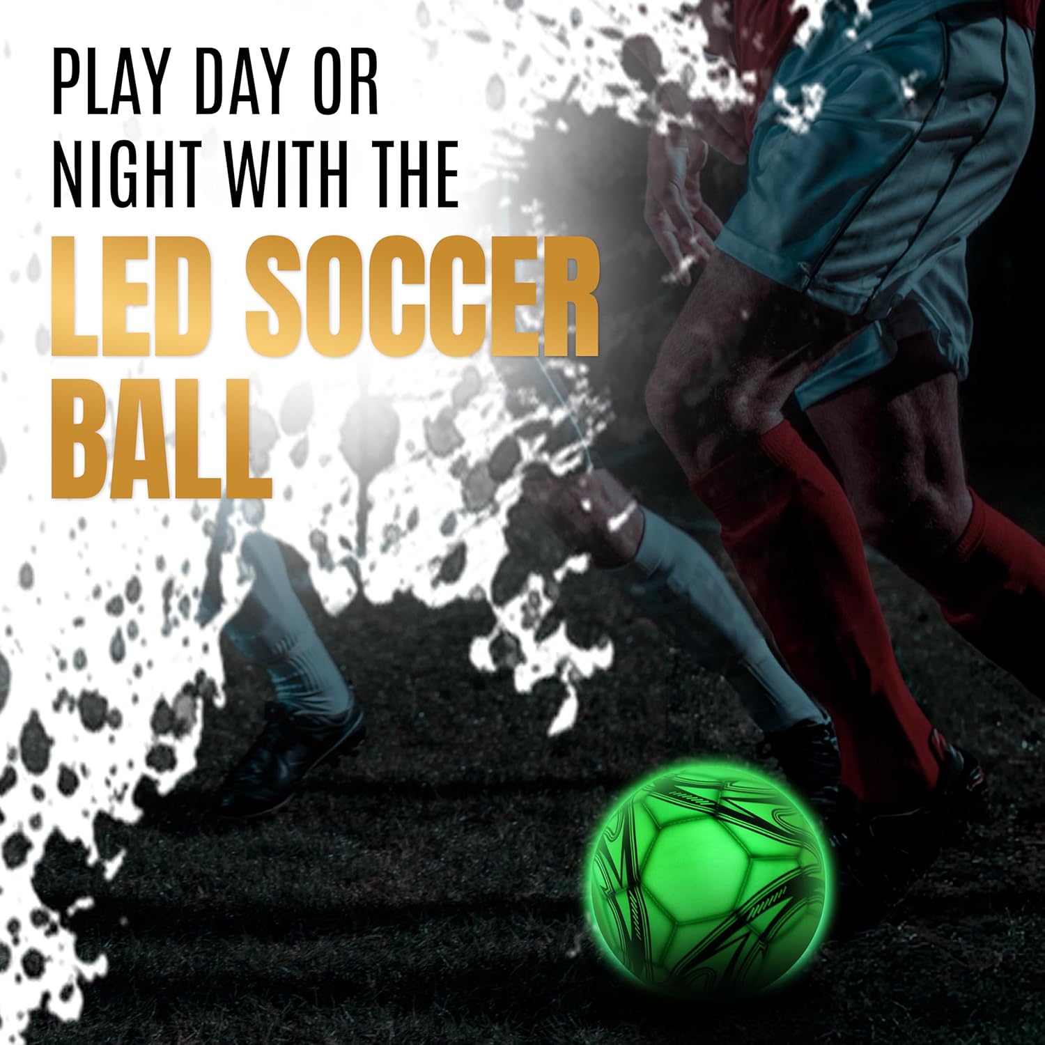 LED Light Up Soccer Ball - Size 4 & Size 5 - Only Rechargeable Soccer Ball - Attractive and Durable Designs - Gifts for Boys Ages 8-15 - Extra Bright - Image 5