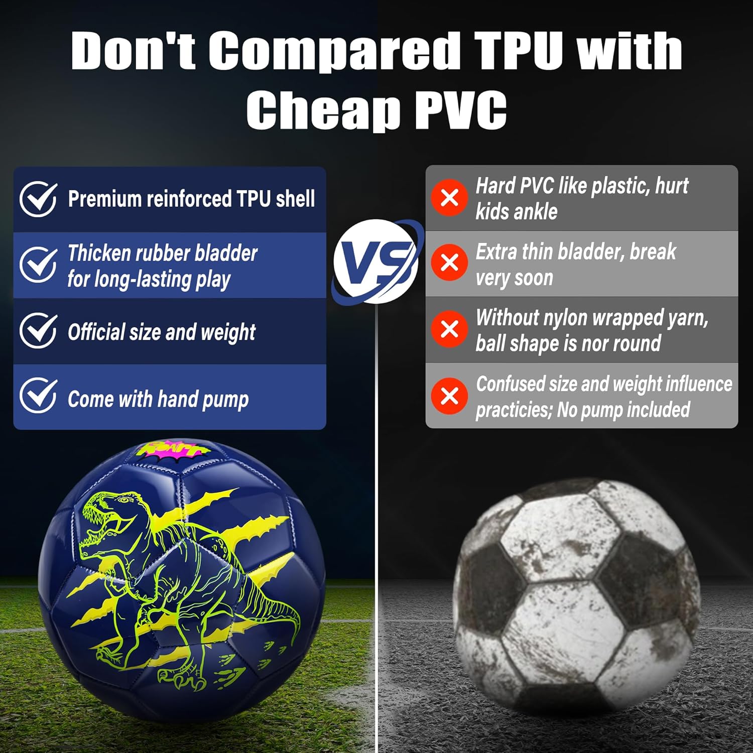 Size 3 Soccer Ball for Boys Kid Ages 3 4-6 6-8 Outdoors Indoor Sports Recreation Soccer Ball for Boys Toddlers Children Christmas Birthday - Image 4