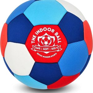 The Indoor Ball | Soft & Safe Indoor Soccer Ball, Size 4 | Essential Soft Ball for Silent Dribble, Juggling, Training | Fun Silent Soccer for Girls Boys and Young at Heart