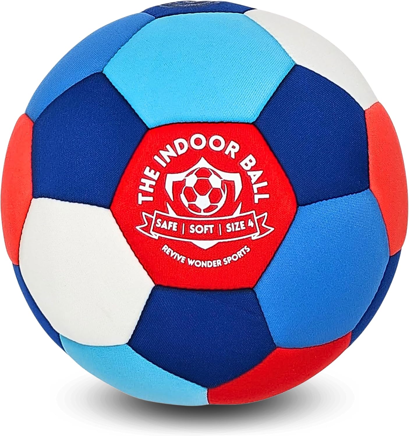 The Indoor Ball | Soft & Safe Indoor Soccer Ball, Size 4 | Essential Soft Ball for Silent Dribble, Juggling, Training | Fun Silent Soccer for Girls Boys and Young at Heart