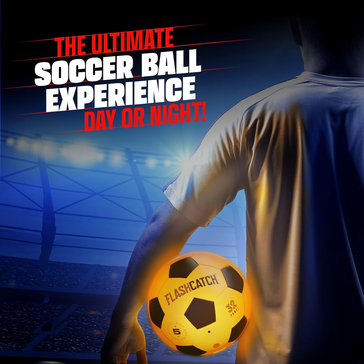 Light Up Soccer Ball - Glow in The Dark - NO 5 - Sports Gear Gifts for Boys & Girls 8-15+ Year Old - Kids, Teens Gift Birthday Ideas - Cool Boy Toys Ages 8 to 15 Glowing Night Activity - Image 6