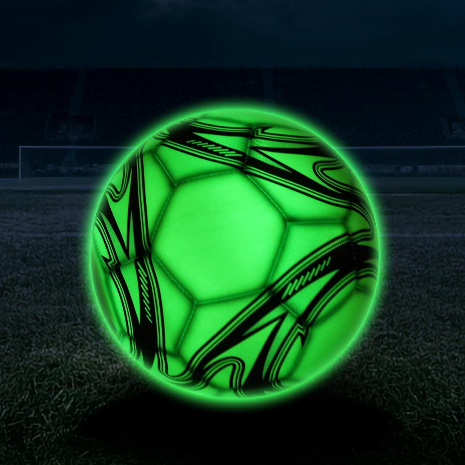 LED Light Up Soccer Ball - Size 4 & Size 5 - Only Rechargeable Soccer Ball - Attractive and Durable Designs - Gifts for Boys Ages 8-15 - Extra Bright - Image 3