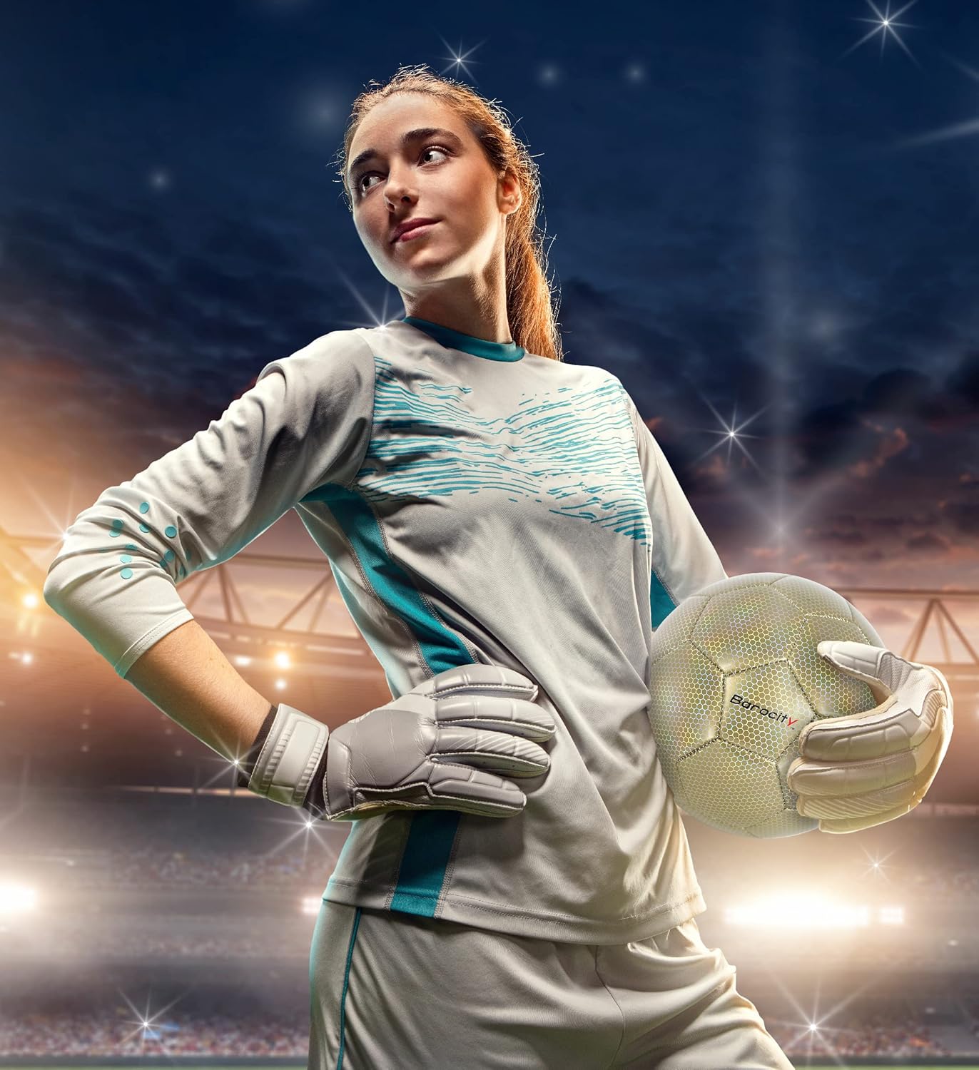 Soccer Ball - Premium Boy and Girl Official Match Ball with Cool Reflective Iridescent Rainbow Hex Pattern, Durable, Indoor, Outdoor, Training, Practice, Playtime and Games - Image 7