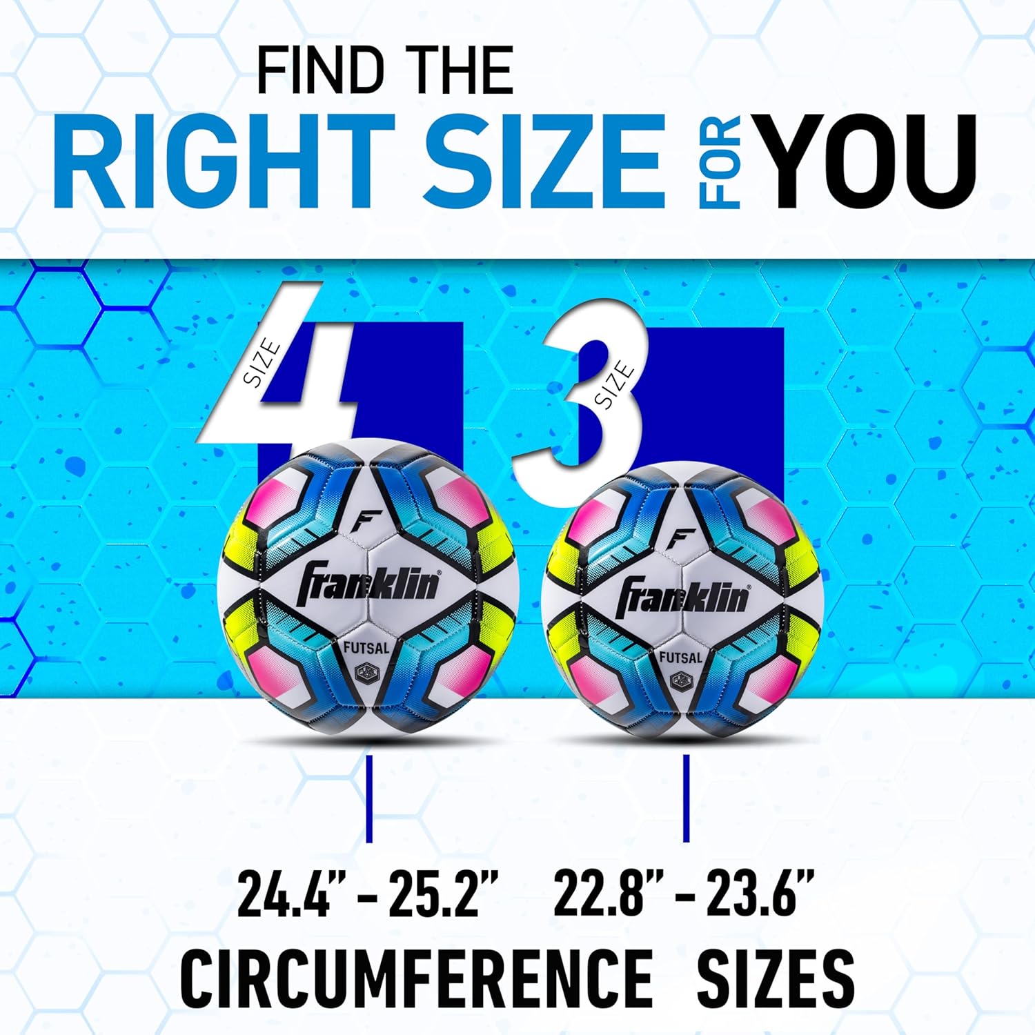 Franklin Sports Futsal Ball - Official Size Futsal Soccer Ball - Indoor and Outdoor - Size 3 Junior and Size 4 Official - Image 7