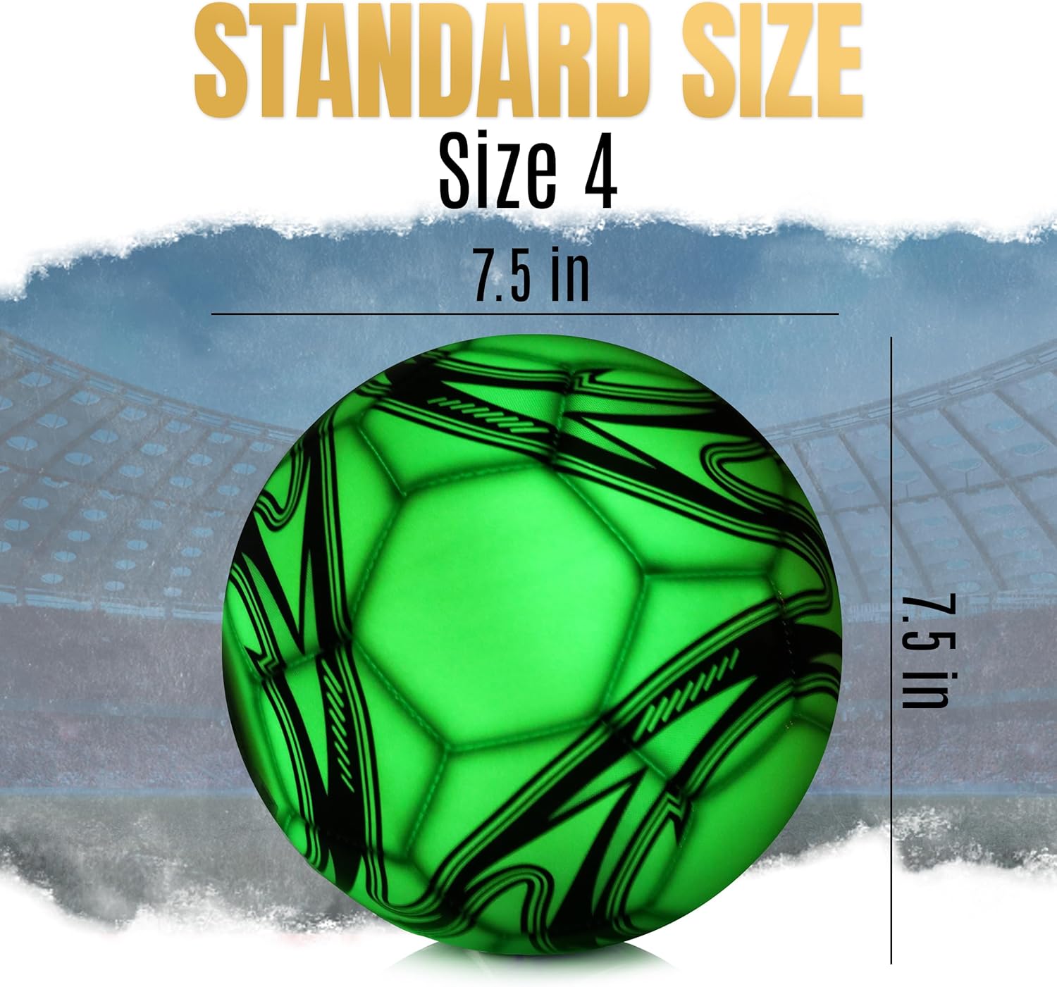 LED Light Up Soccer Ball - Size 4 & Size 5 - Only Rechargeable Soccer Ball - Attractive and Durable Designs - Gifts for Boys Ages 8-15 - Extra Bright - Image 4