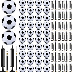 Leyndo Christmas Operation Gifts Include Deflated Size 5 Soccer Balls with Pumps in Bulk with Needles for Adults Christmas Charity Training Practice Game Play Gifts