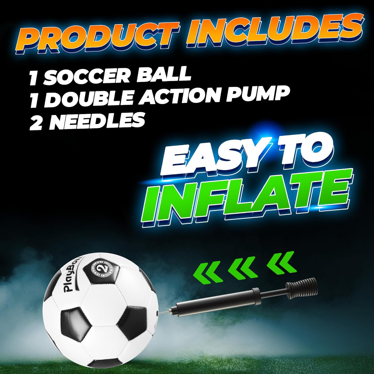 Soccer Ball Size 2 - (Pack of 1 or 4) Size 2 Soccer Balls w/Pump - Classic Black White for Kids Youth Toddler Sports, Indoor Outdoor - Image 6