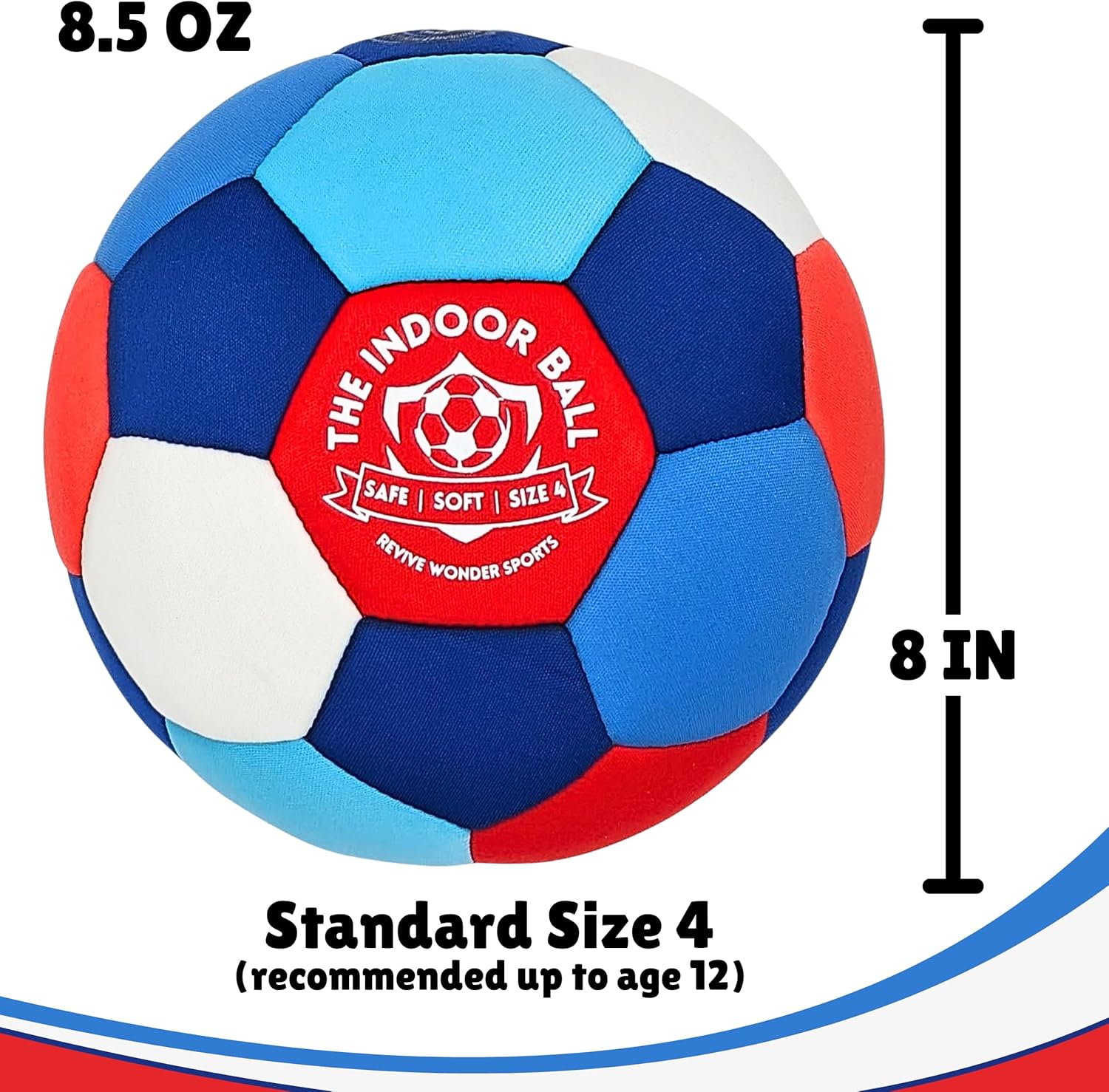The Indoor Ball | Soft & Safe Indoor Soccer Ball, Size 4 | Essential Soft Ball for Silent Dribble, Juggling, Training | Fun Silent Soccer for Girls Boys and Young at Heart - Image 2