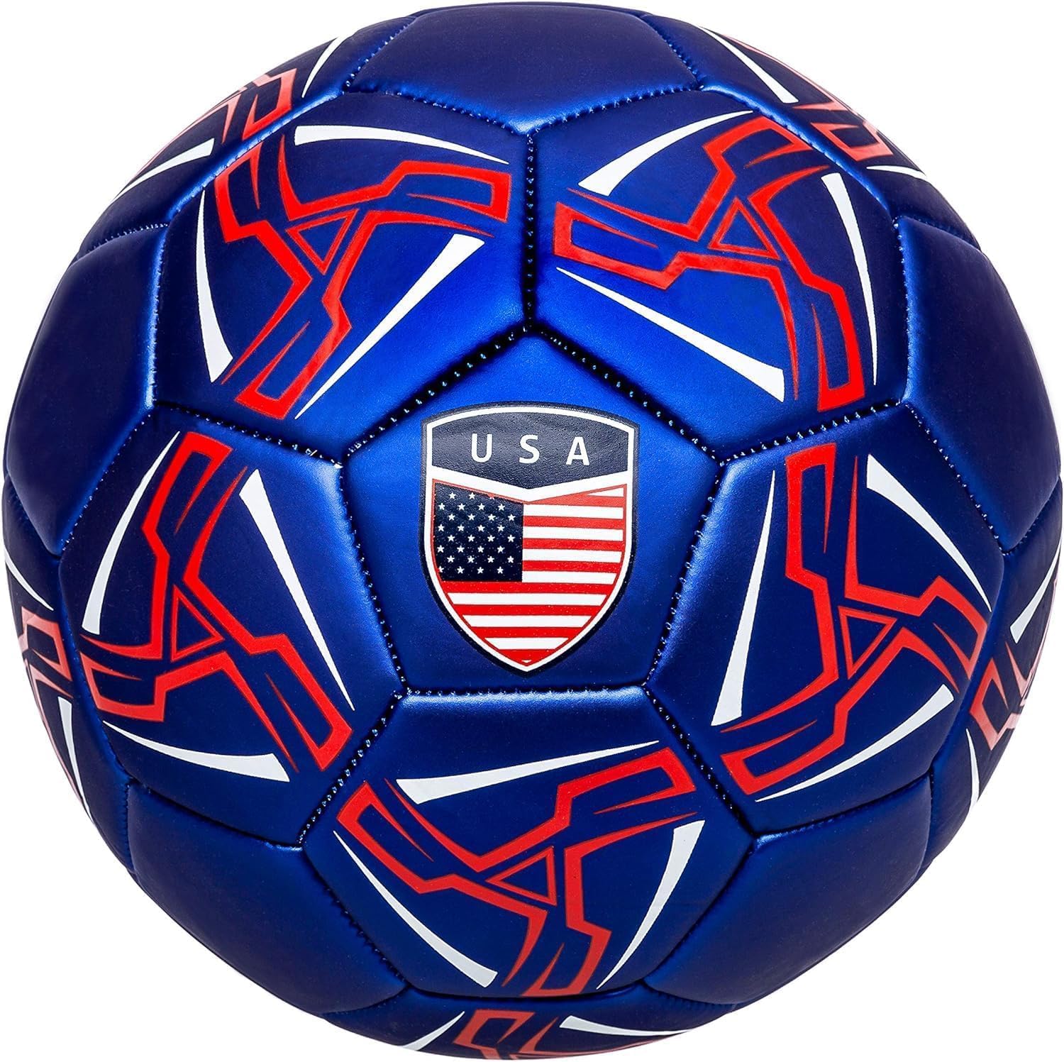 Western Star Soccer Ball USA Size 4 & Size 5 - Official Match Grade Soccer Balls - Youth & Adult - Attractive and Durable Design