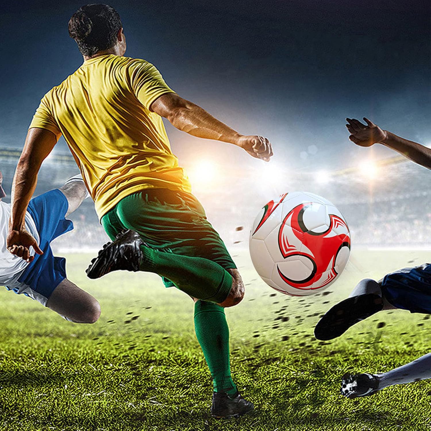 Soccer Ball Size 3,4,5 with Pump Needle Anti-Explosion Design Indoor Outdoor Suitable for Kids School Training Practice or Boys Girls Toddlers Gift - Image 9