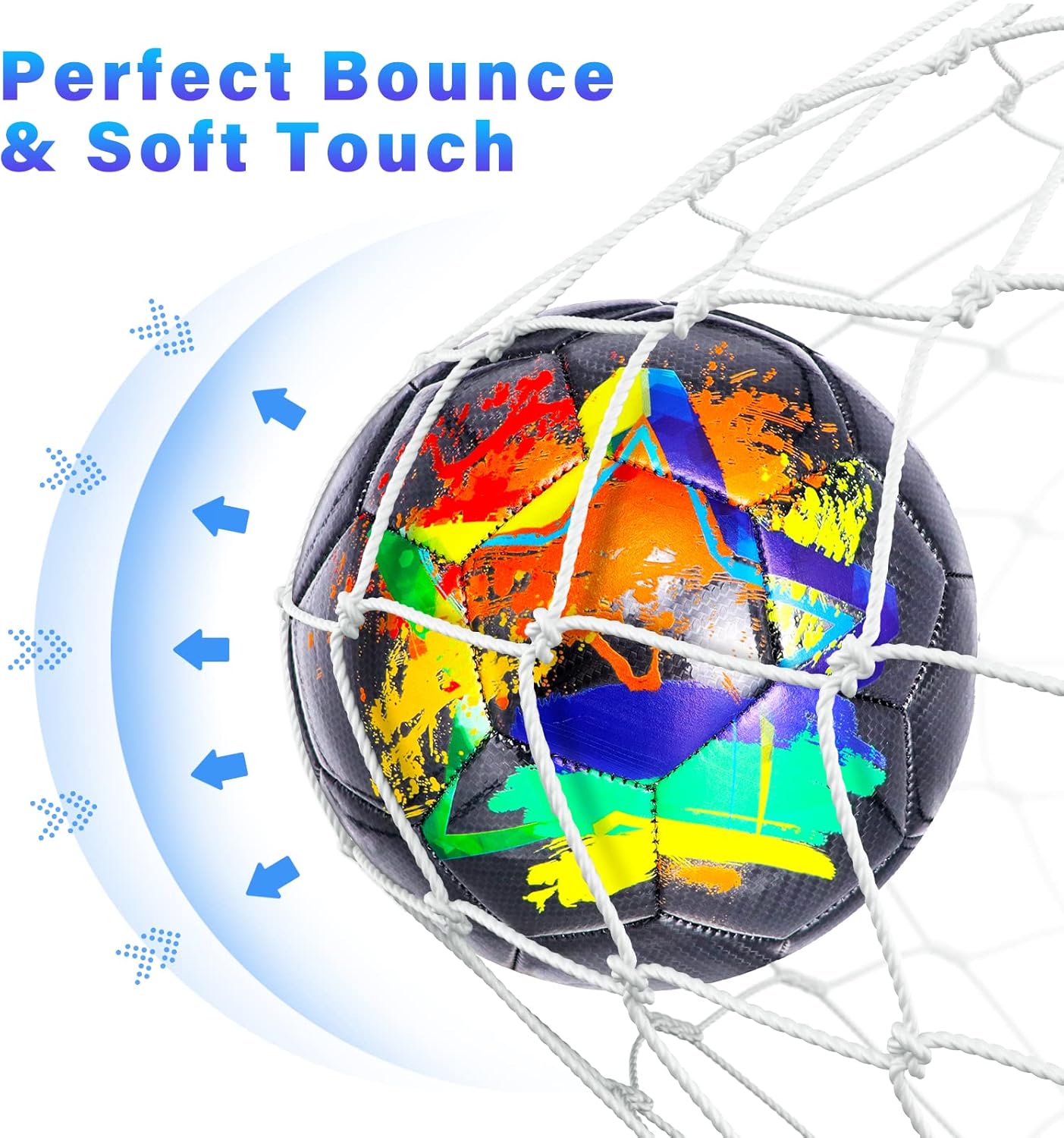 Size 4 Soccer Ball, Durable Long-Lasting Construction Soccer Balls for Kids Teens Boys Girls Youth Soccer Players Skill Practicing Training Gifts - Image 4