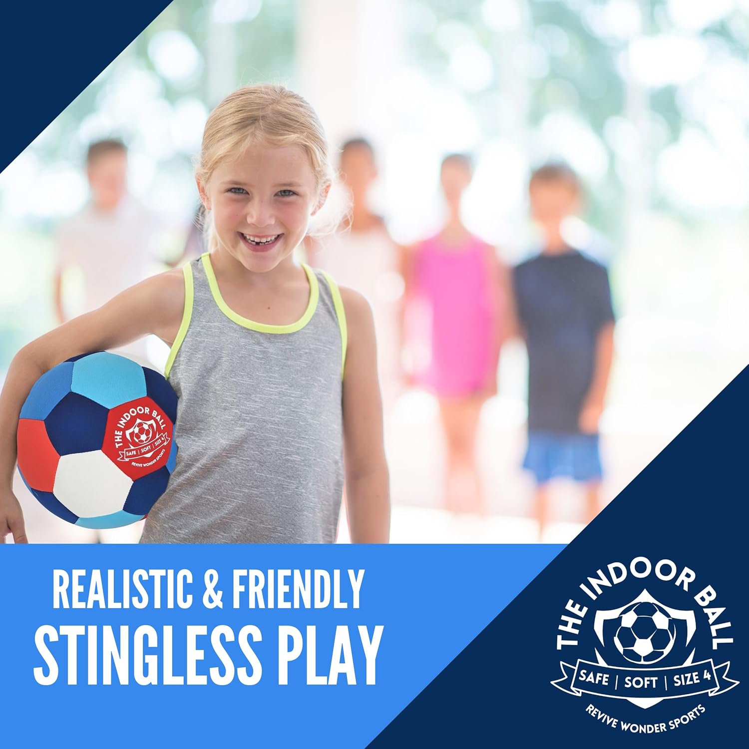 The Indoor Ball | Soft & Safe Indoor Soccer Ball, Size 4 | Essential Soft Ball for Silent Dribble, Juggling, Training | Fun Silent Soccer for Girls Boys and Young at Heart - Image 3