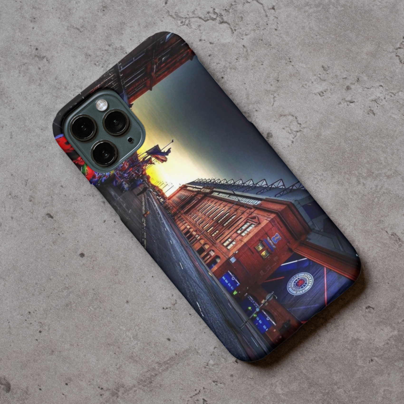 Rangers Ibrox Stadium Premium Protective Hard Rubber Silicone Phone Case Cover for iPhone & Samsung